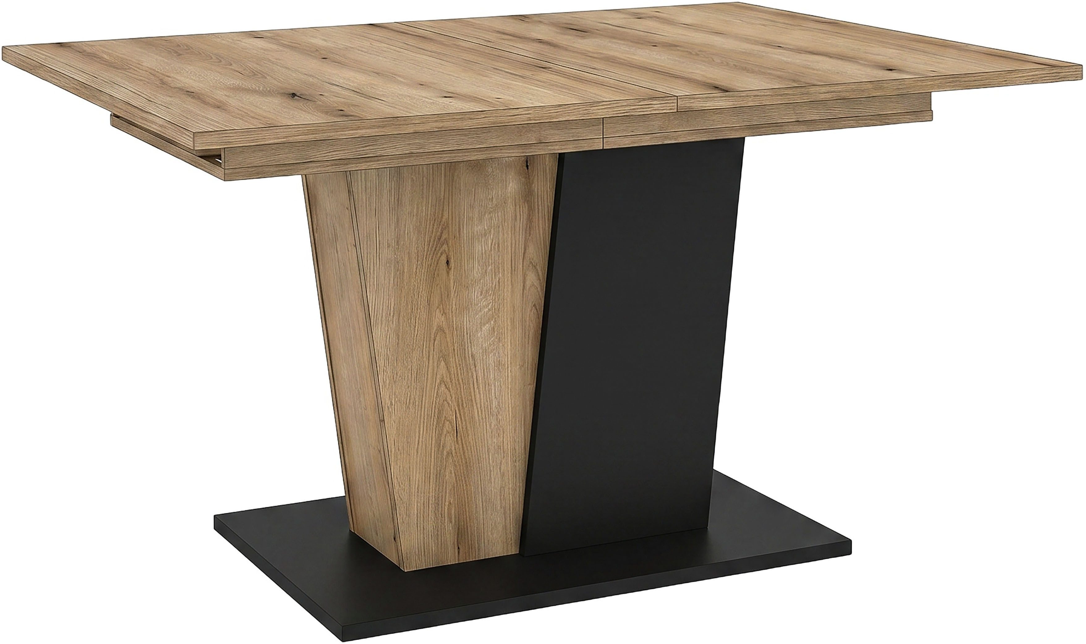 OTTO home Esstisch MONOLITH, ausziehbar 150 -230 cm, inklusive 2x 40 cm Einlegeplatte (individuell einsetzbar, in moderner Farbausführung), V-Gestell mit Bodenplatte, Tisch, Küchentisch, Esszimmer, Küche