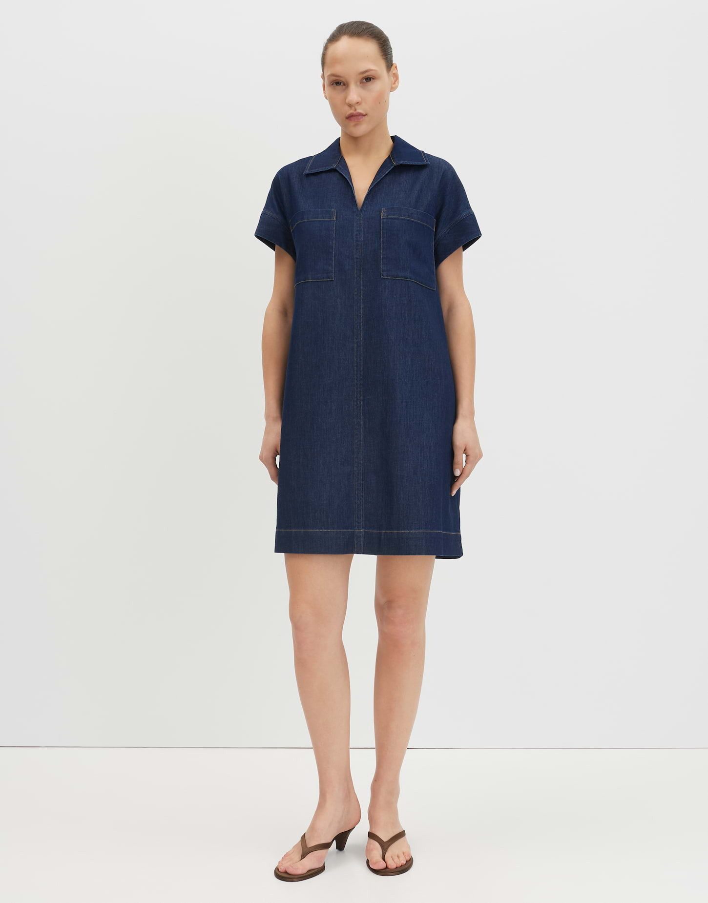 someday Minikleid Qondra aus Denim mit authentischer Waschung