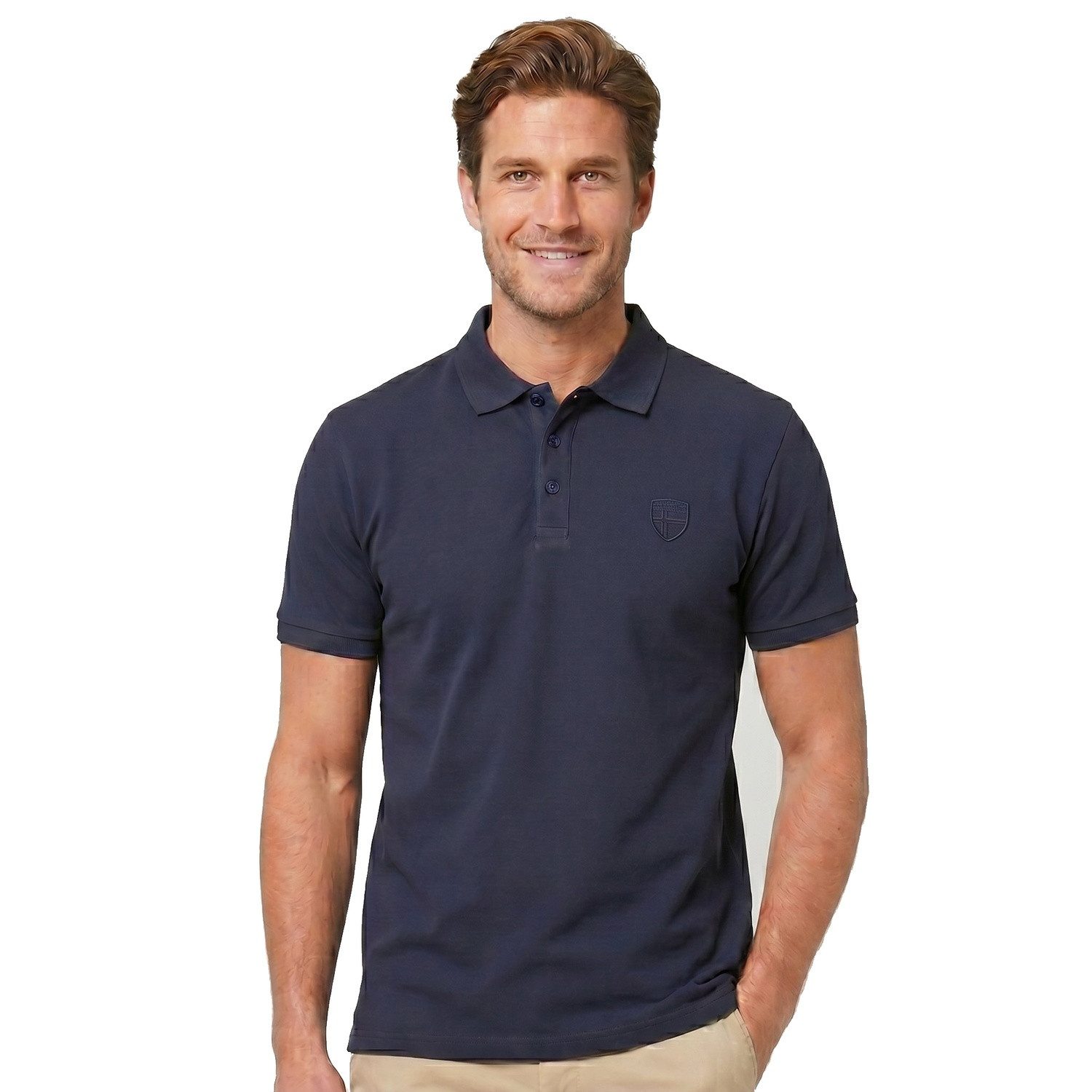 Geographical Norway Poloshirt Herren Poloshirt Kurzarm 100% Baumwolle Piqué Regular Fit