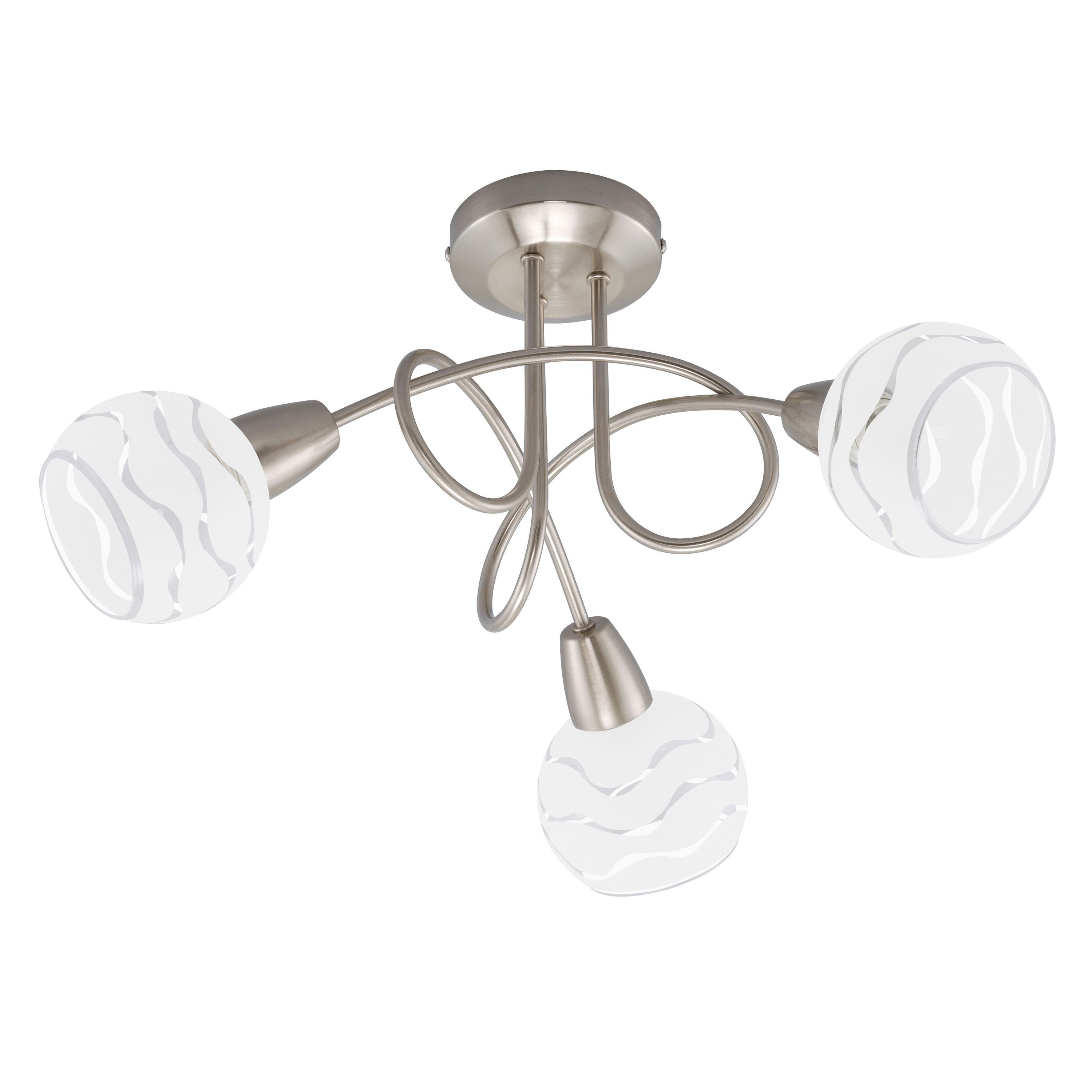 Briloner Deckenlampe 2046-032, E14, matt-nickel, Leuchtmittel, Deckenspots ohne Leuchten Warmweiß,
