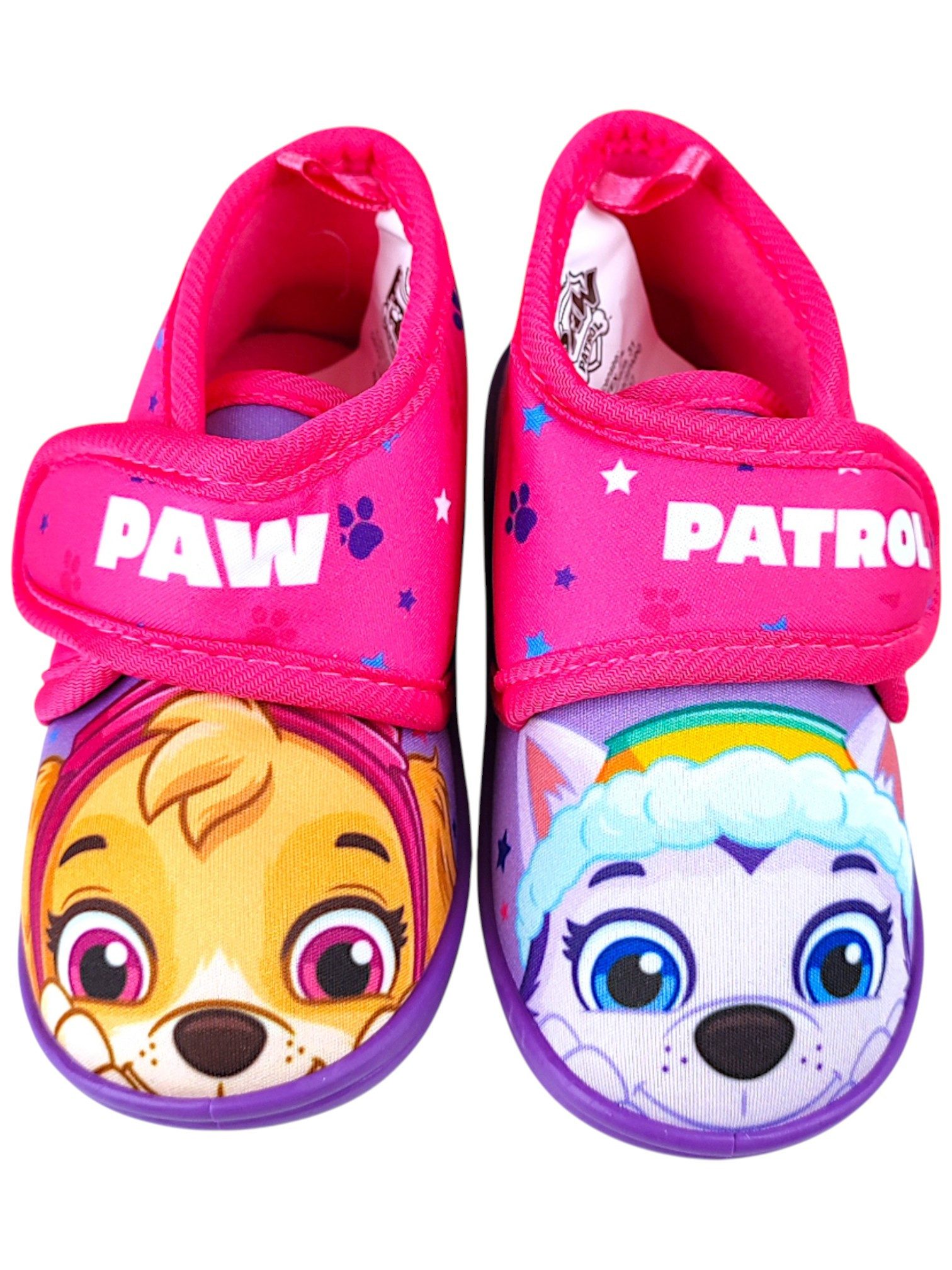 PAW PATROL Skye & Everest Hausschuh Mädchen Pantoffeln mit Klettverschluss Gr. 22-27