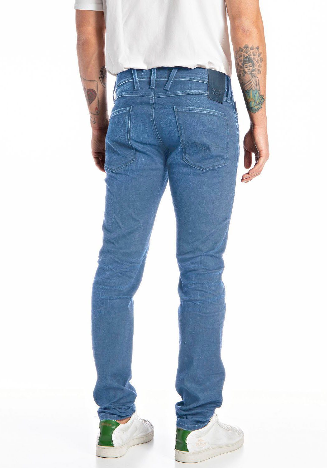 Slim-fit-Jeans light Replay ANBASS blue