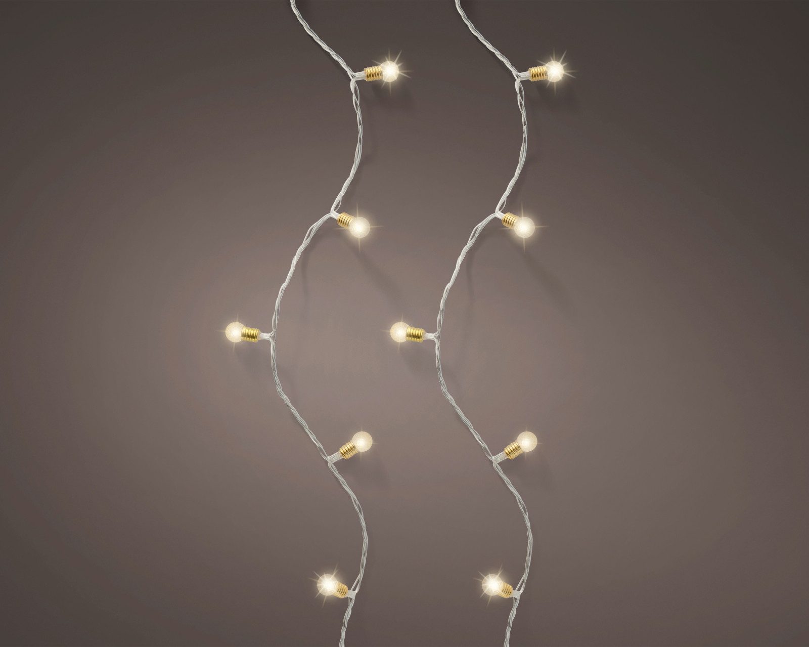 Lumineo Dekofigur LED Lichterkette Vintage Lights klar/ warmes weiss 490cm