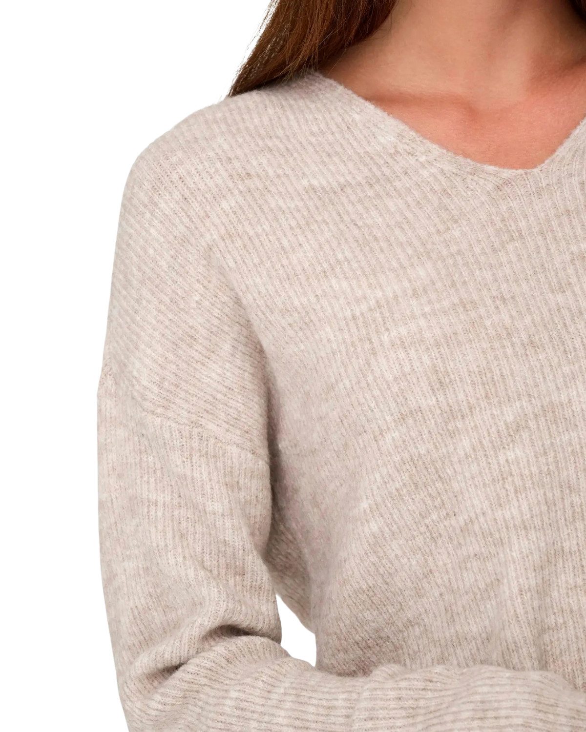 ONLY V-Ausschnitt-Pullover Weicher Strickpullover mit V-Ausschnitt günstig online kaufen