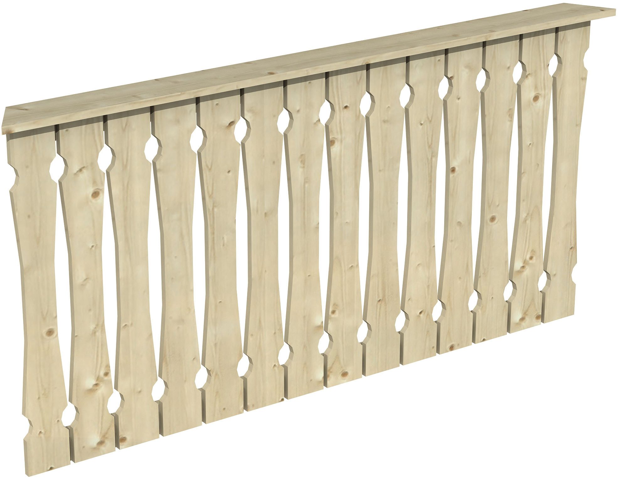 Skanholz Brüstungsgeländer Balkonschalung, 180 cm Länge, 96 cm Höhe