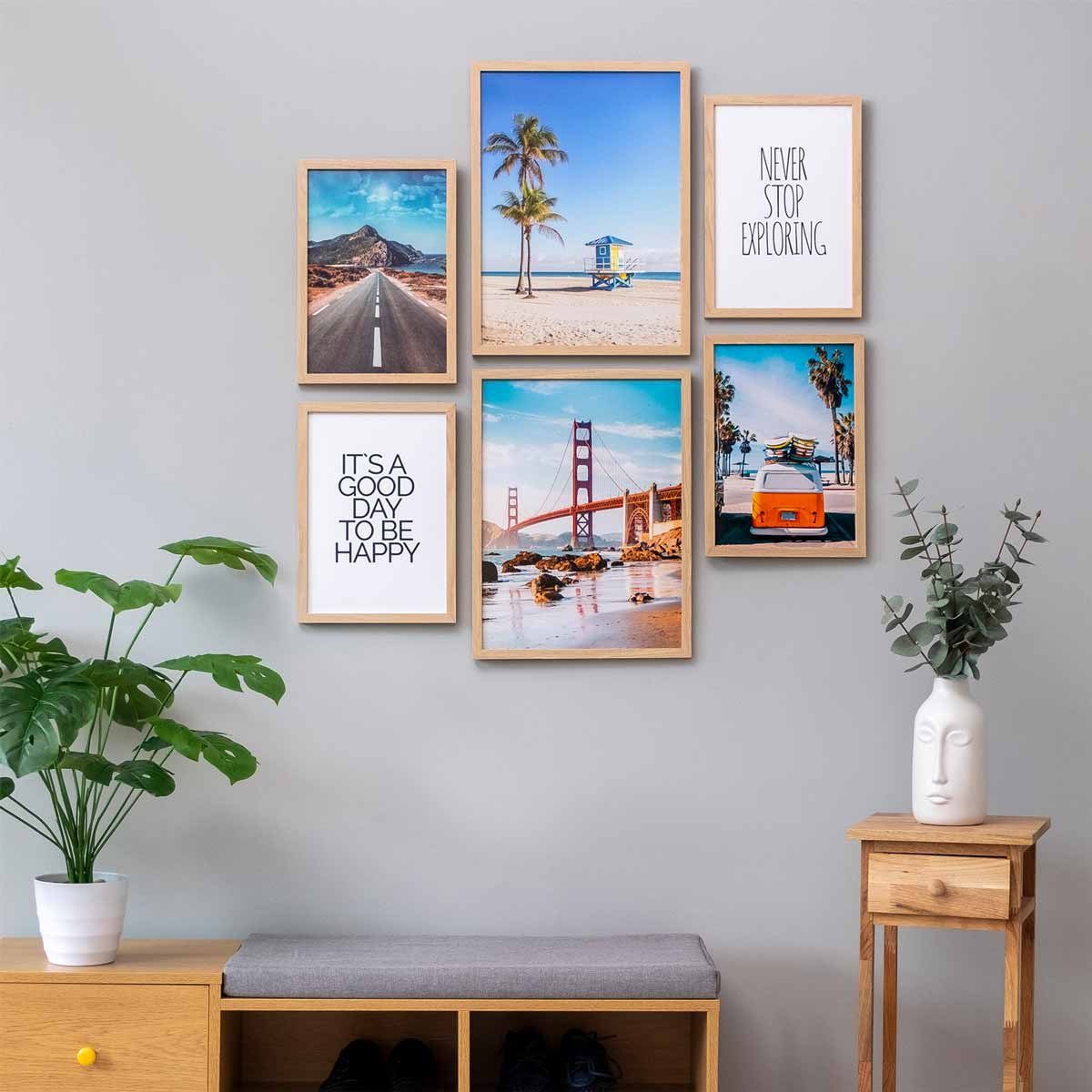 PHOTOLINI Bilderrahmen 6er Set Modern Schmal günstig online kaufen