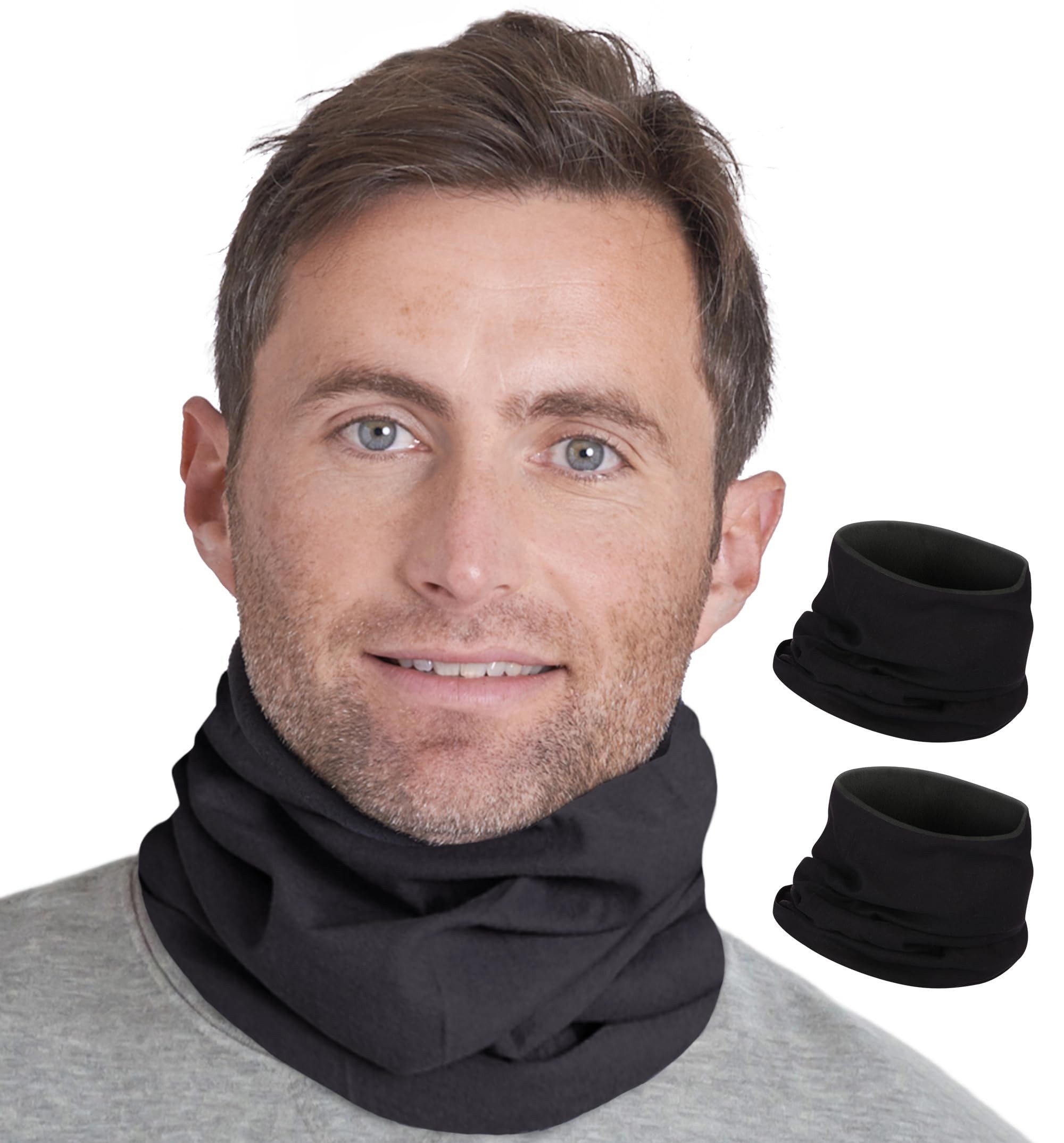 Halswärmer 2er Set Schlauch Schal 2x Schlauchschal für Damen und Herren