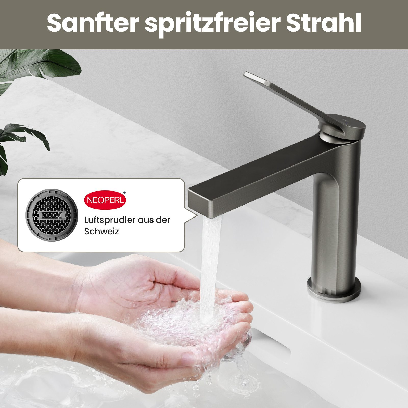 EMKE Waschtischarmatur Badezimmer Mischbatterien Einhebel Wasserhahn günstig online kaufen