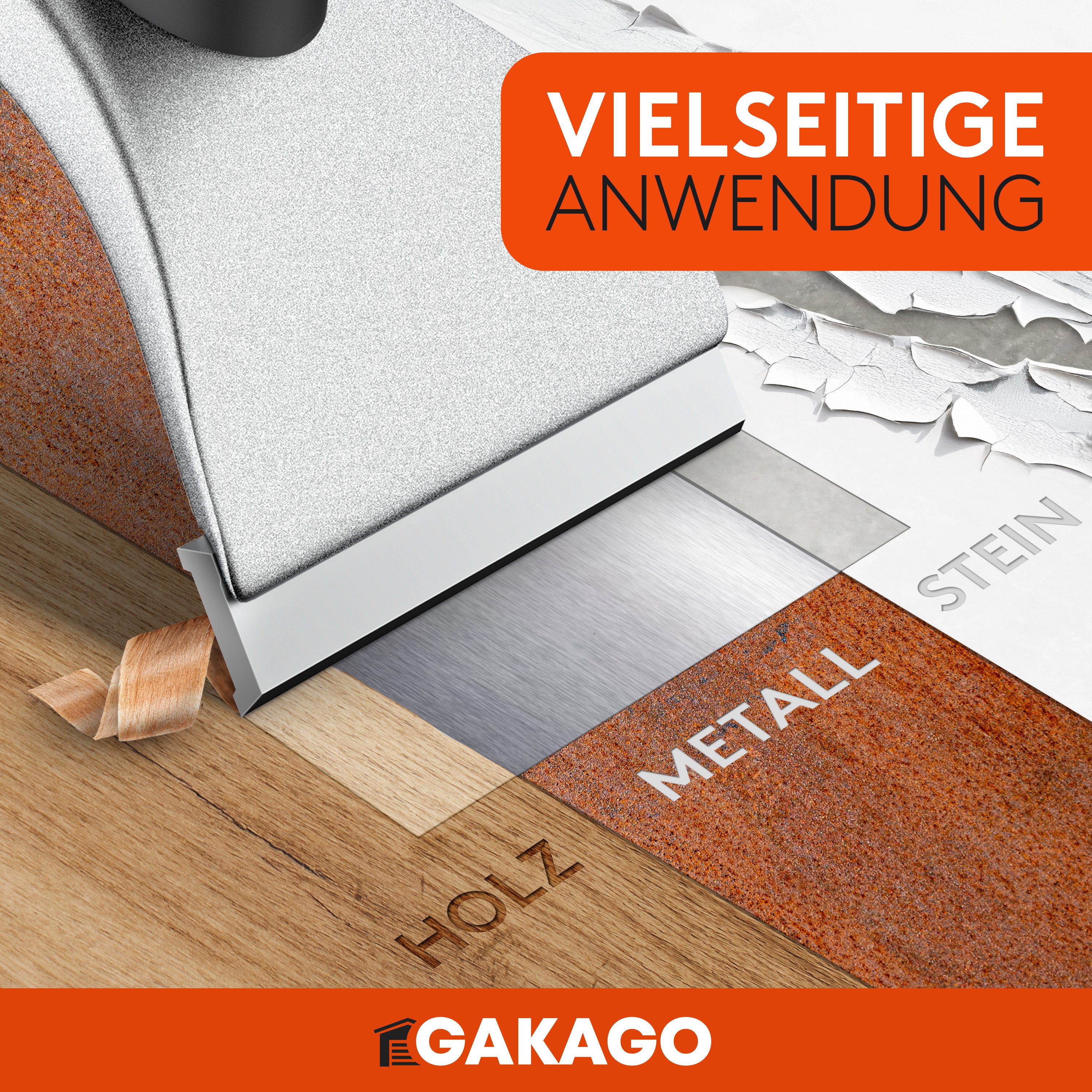 Gakago Universalschaber - Kraft-Schaber - 65mm Ziehklinge aus Wolframcarbid - für Holz, Metall, Beton oder Stein