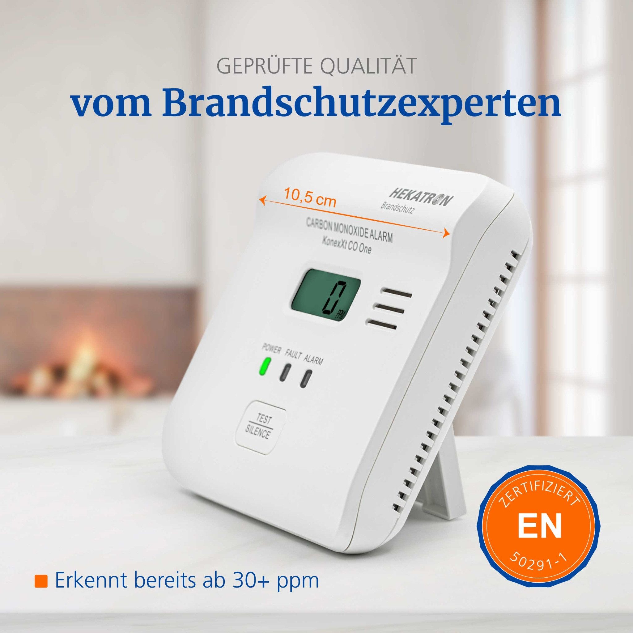 Hekatron Hekatron Konexxt Co One – Kohlenmonoxid Gasmelder (Kohlenmonoxidmelder) – Bild 2 von 5