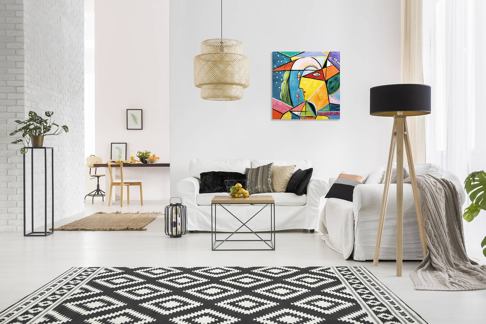 KUNSTLOFT Gemälde Traum voller Fantasie 80x80 cm, Leinwandbild 100% HANDGEMALT Wandbild Wohnzimmer