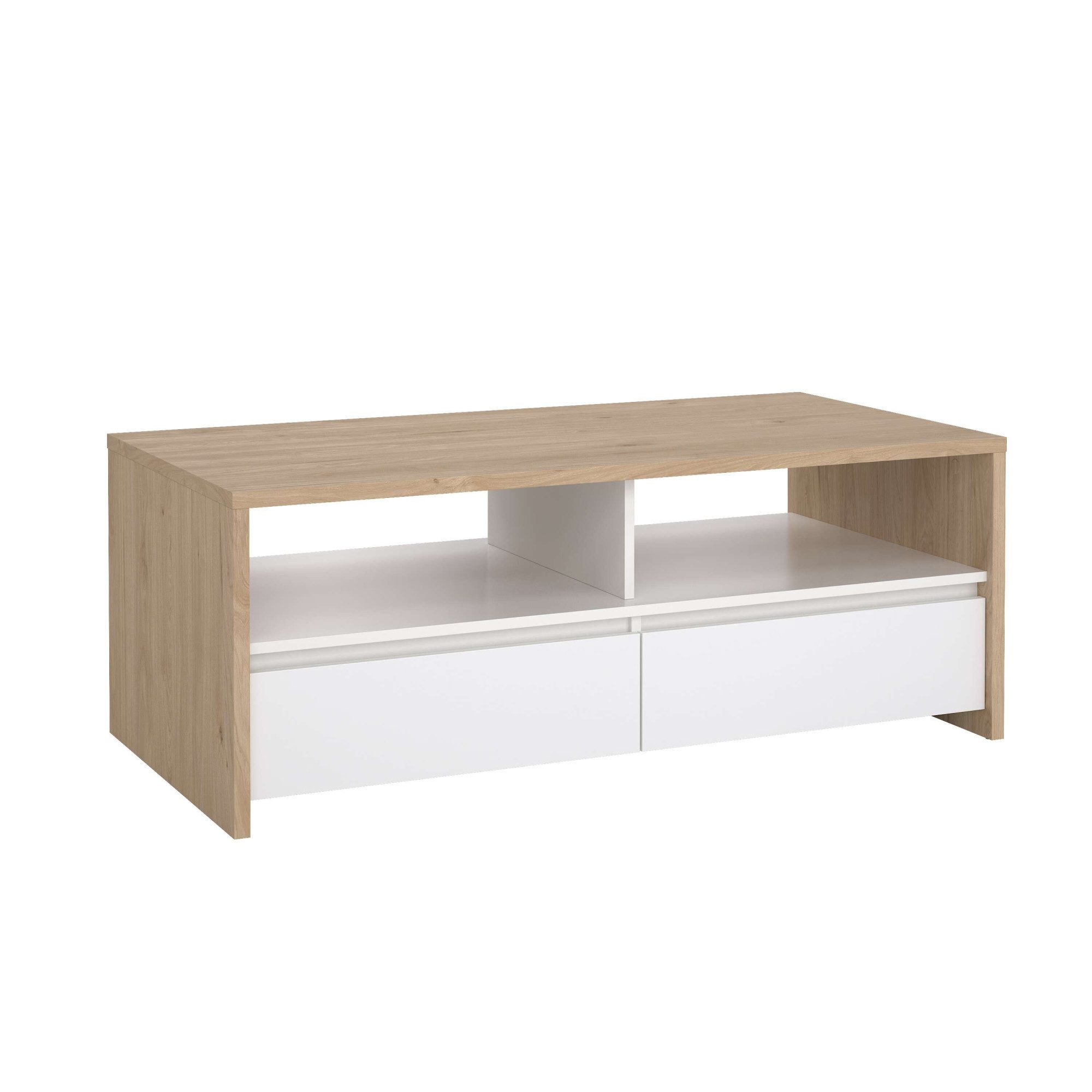 INOSIGN Couchtisch Next Beistelltisch, Wohnzimmertisch, Abstelltisch, Ablagefläche, 2 Schubladen, Breite 120 cm, Höhe 45 cm