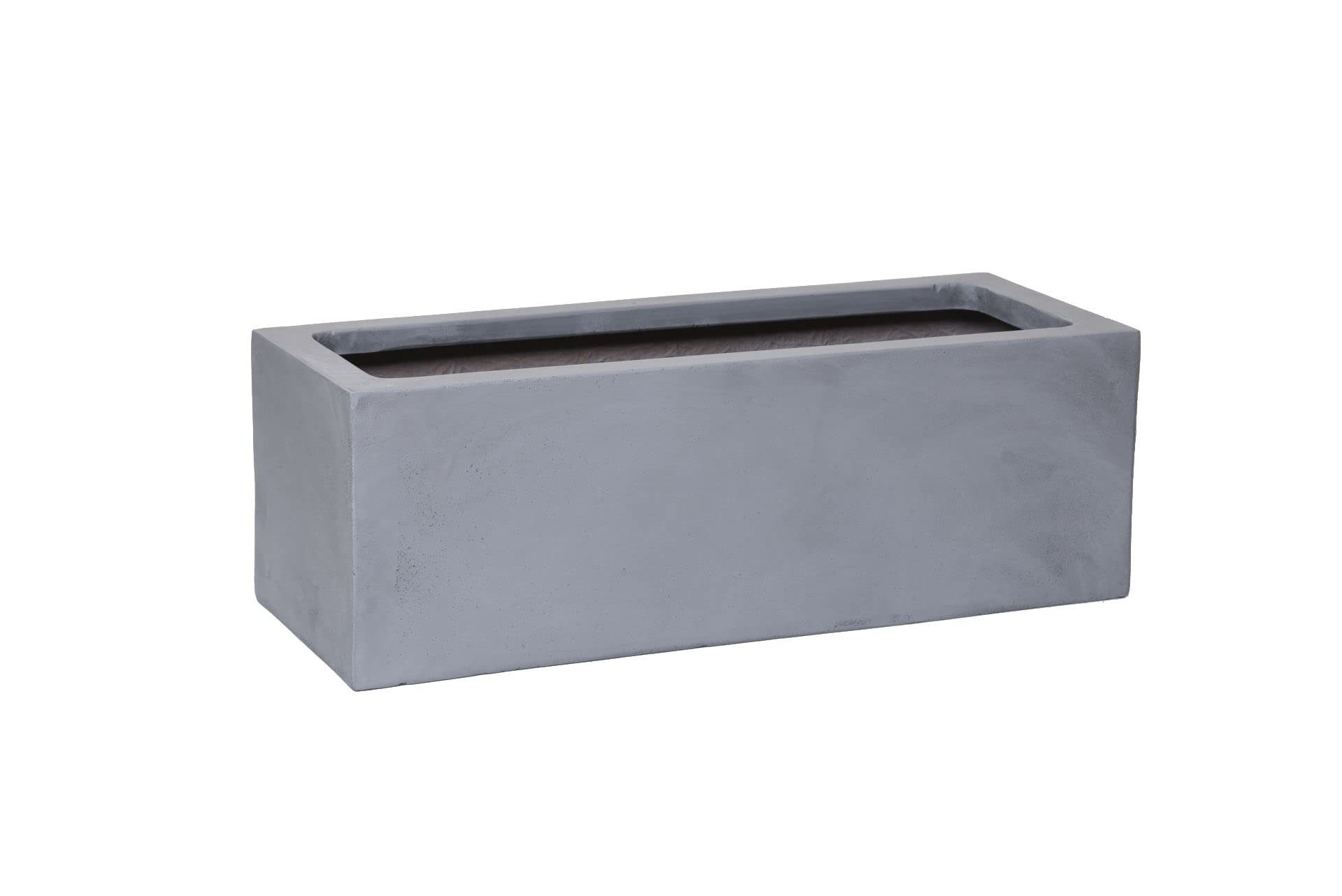 VIVANNO Balkonkasten Fiberglas FLOBO Kasten - Grau Beton-Design (1 St), 45x17x15 cm