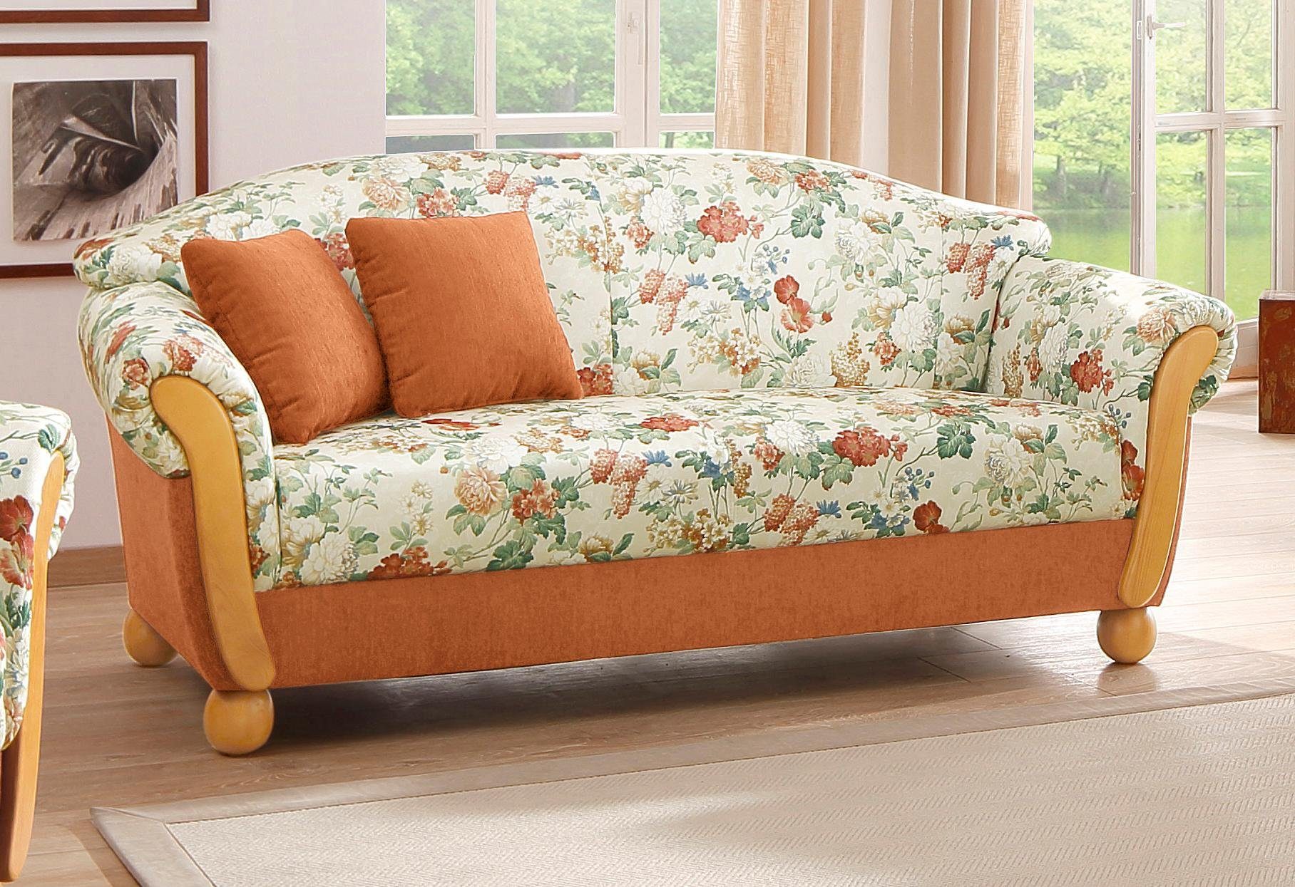 Home affaire 3-Sitzer Milano, bequemes Sofa mit geschwungenen Armlehnen, La günstig online kaufen