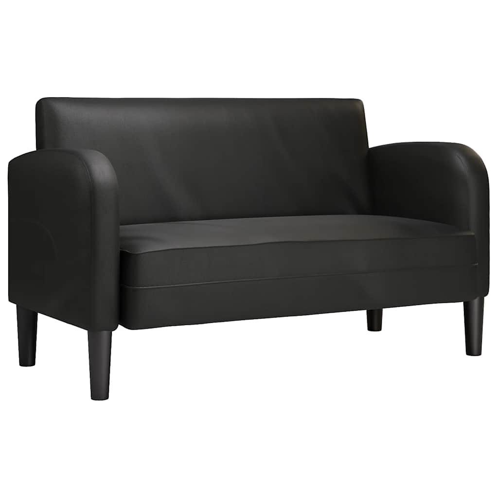 vidaXL Sofa Zweisitzer-Sofa Schwarz 110 cm Kunstleder, 1 Teile günstig online kaufen