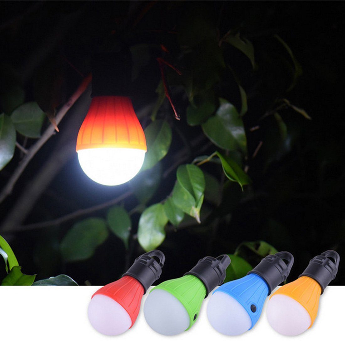 Haiaveng LED Außen-Tischleuchte Wasserdicht Camping LED Campinglampe, Zeltlampe Stücke Glühbirne, 4 Abenteuer,Angeln,Stromausfall Notlicht,Camping Lampen Laterne für