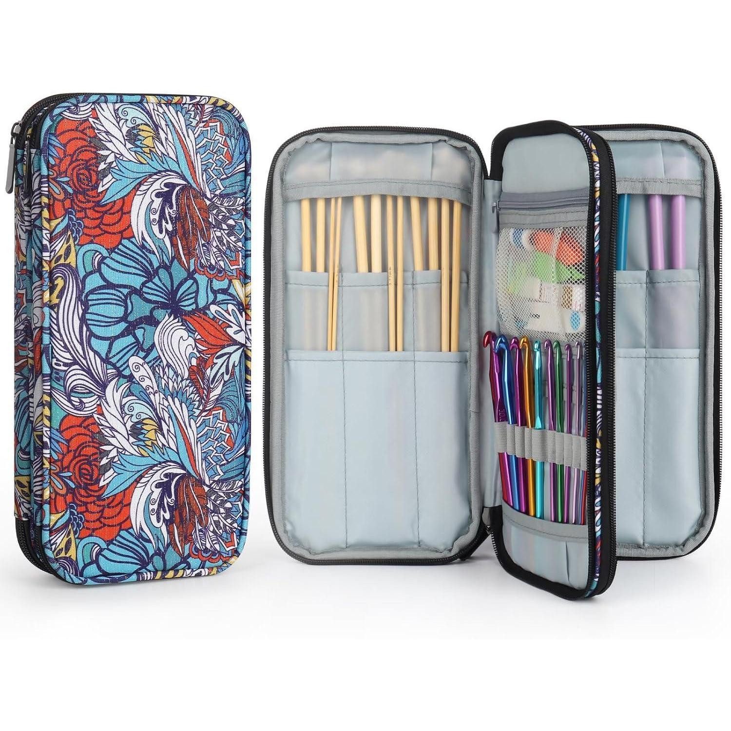 LuxusKollektion Stricknadeln Stricknadeln Häkelnadeln Aufbewahrung Organizer Tasche Blaues Totem