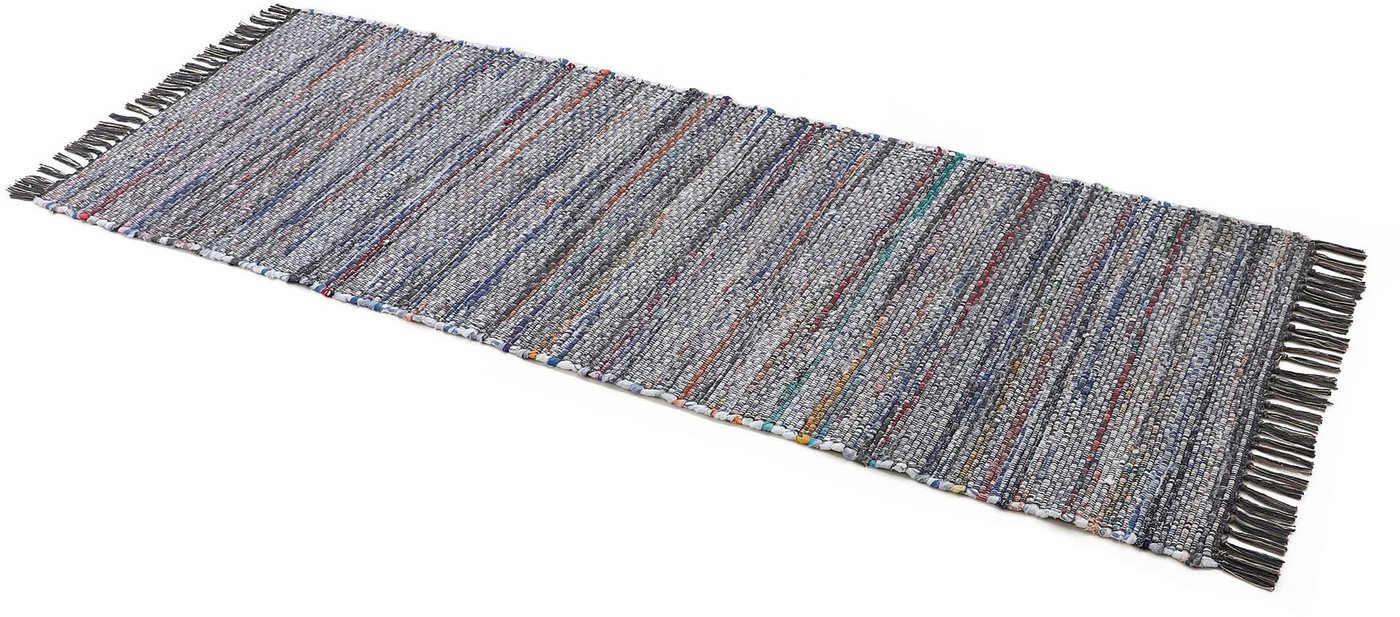 Läufer »Kelim Chindi«, carpetfine, rechteckig, Höhe 6 mm, Flachgewebe Wendeteppich mit Fransen, Wohnzimmer-kaufen