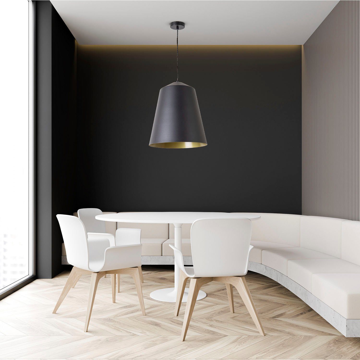 Leuchtmittel, Deckenleuchte Wohnzimmer Arbeitszimmer JACKSON, Pulverbeschichtet Paco Design Industrial Home ohne E27