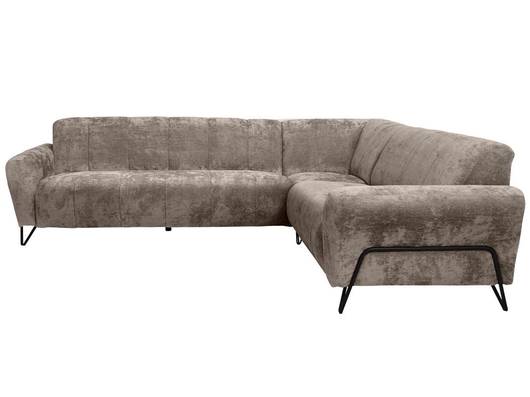 Beautysofa Ecksofa mit Metallbeine in Schwarz VOLARE L, ohne Schlaffunktion, mit höchstem Sitzkomfort – Bild 2 von 5