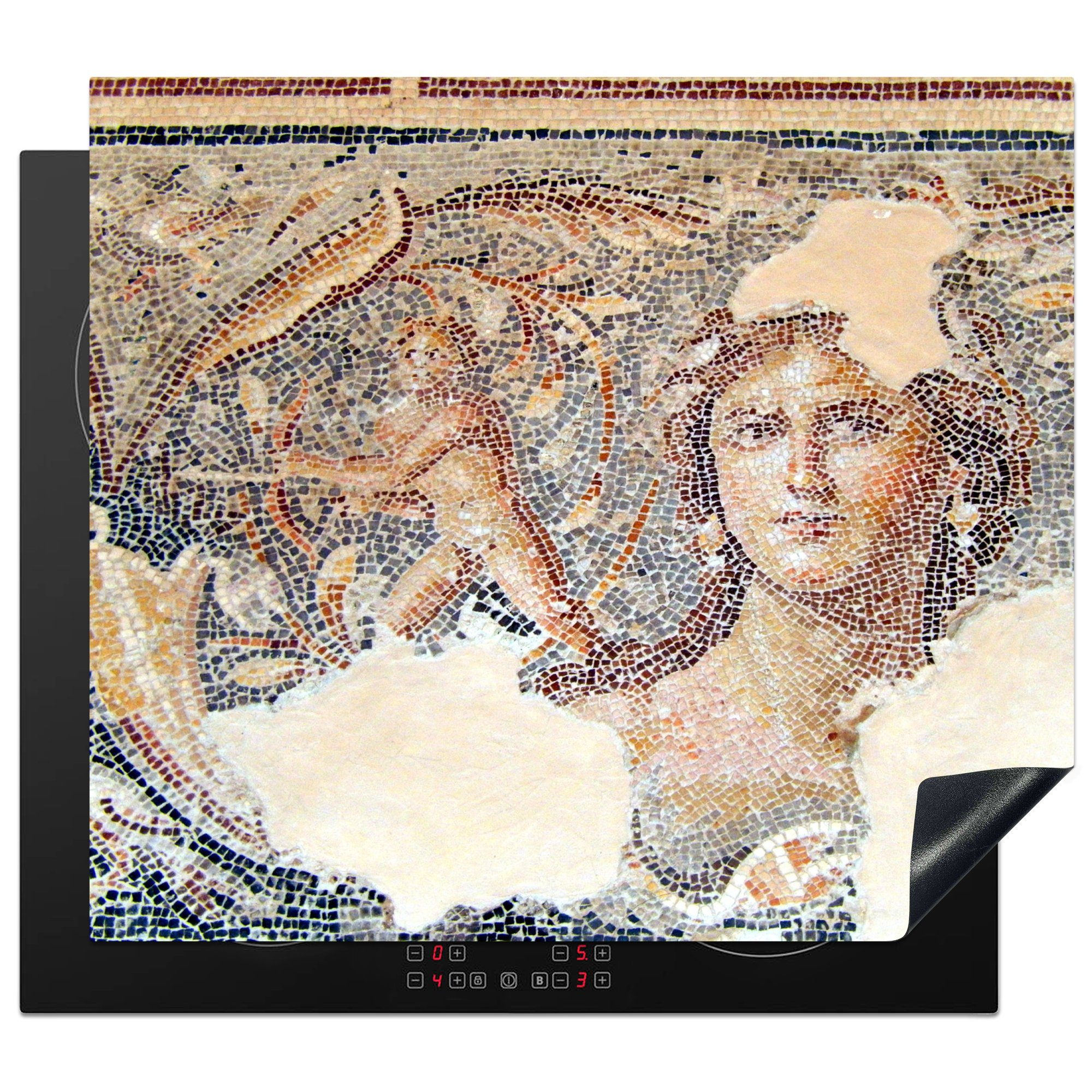MuchoWow Herdblende-/Abdeckplatte Mosaik - Rom - Antike, Vinyl, (1 tlg), 60x52 cm, Mobile Arbeitsfläche nutzbar, Ceranfeldabdeckung