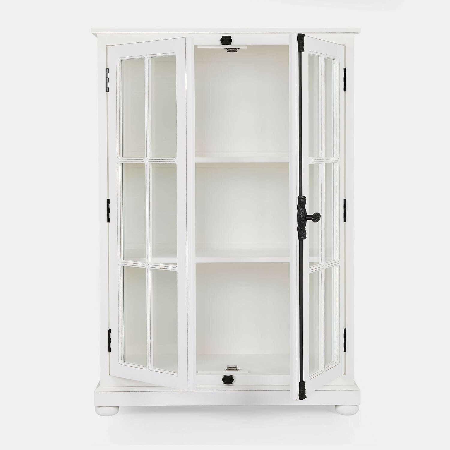 Mirabeau Vitrine Schrank Salivonne antikweiß