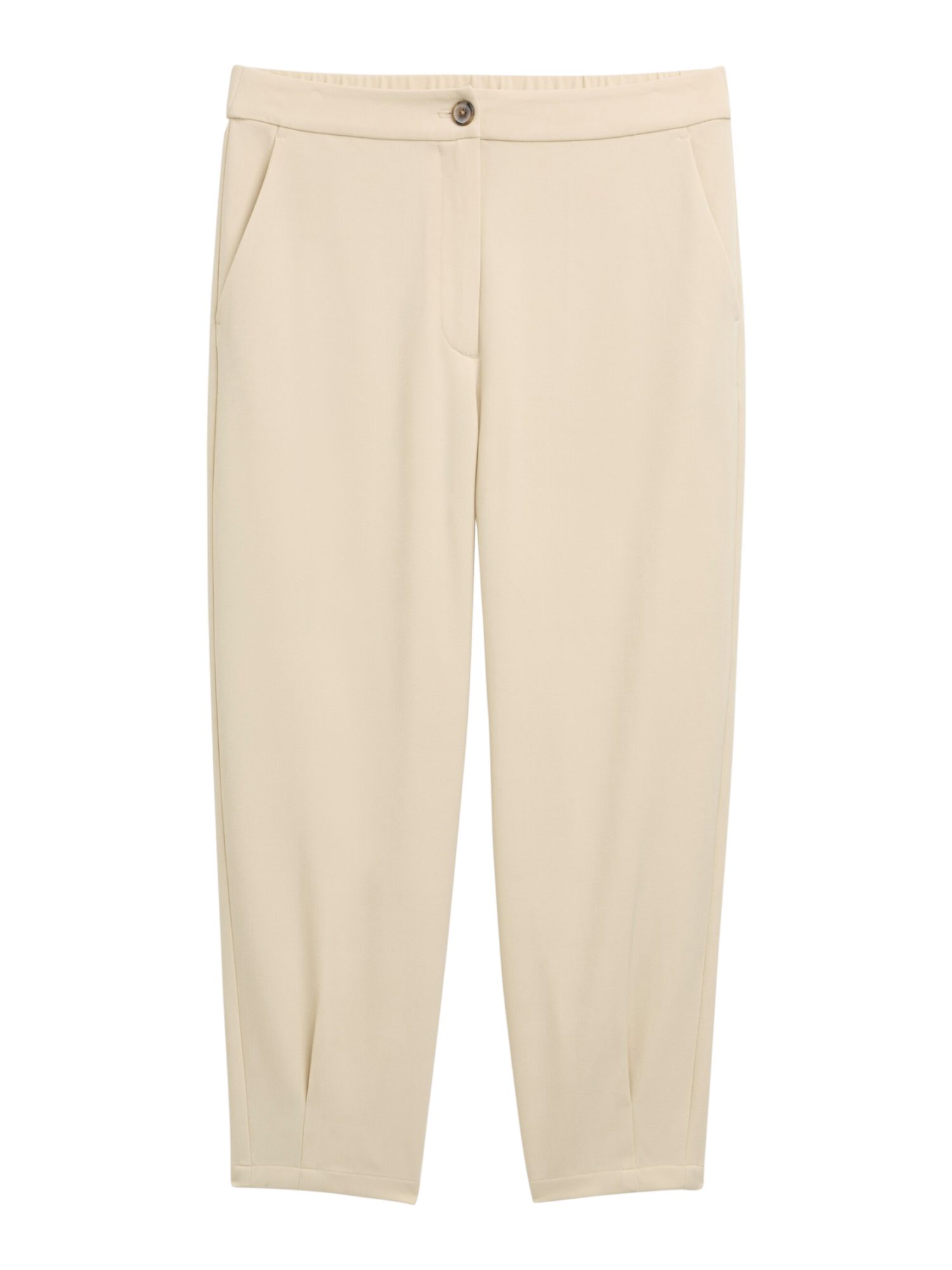 TOM TAILOR 7/8-Hose H natur, Casual, Polyester, Unifarben, Loose Fit, Mittel