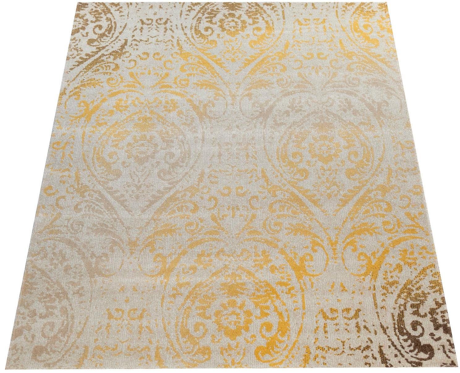 Paco Home Teppich Artigo 415, rechteckig, Höhe: 4 mm, Kurzflor, Motiv Ornamente, Vintage Design, In- und Outdoor geeignet