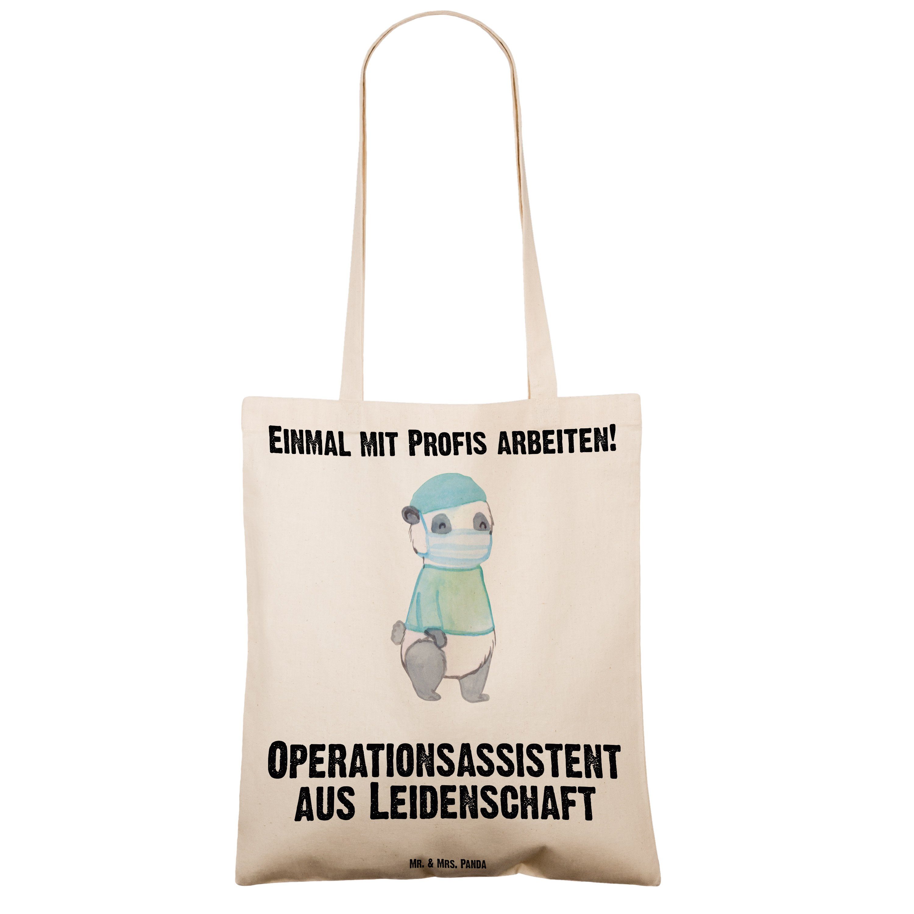 Panda Operationsassistent & - Tragetasche Transparent (1-tlg) Geschenk, Mr. - Leidenschaft aus Jubilä Mrs.