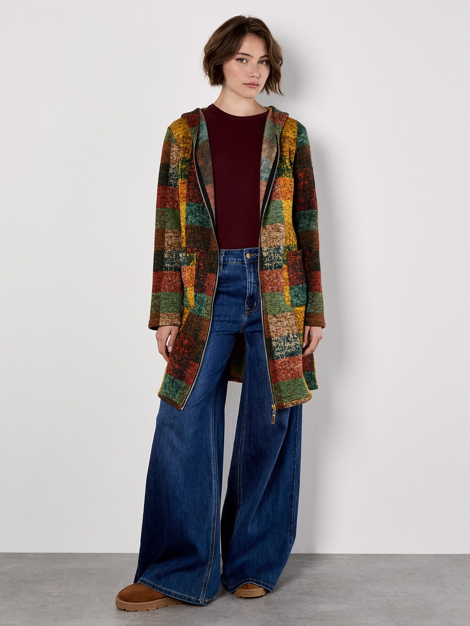 Apricot Wollmantel Cardigan-Jacke, mit Kapuze, mit günstig online kaufen