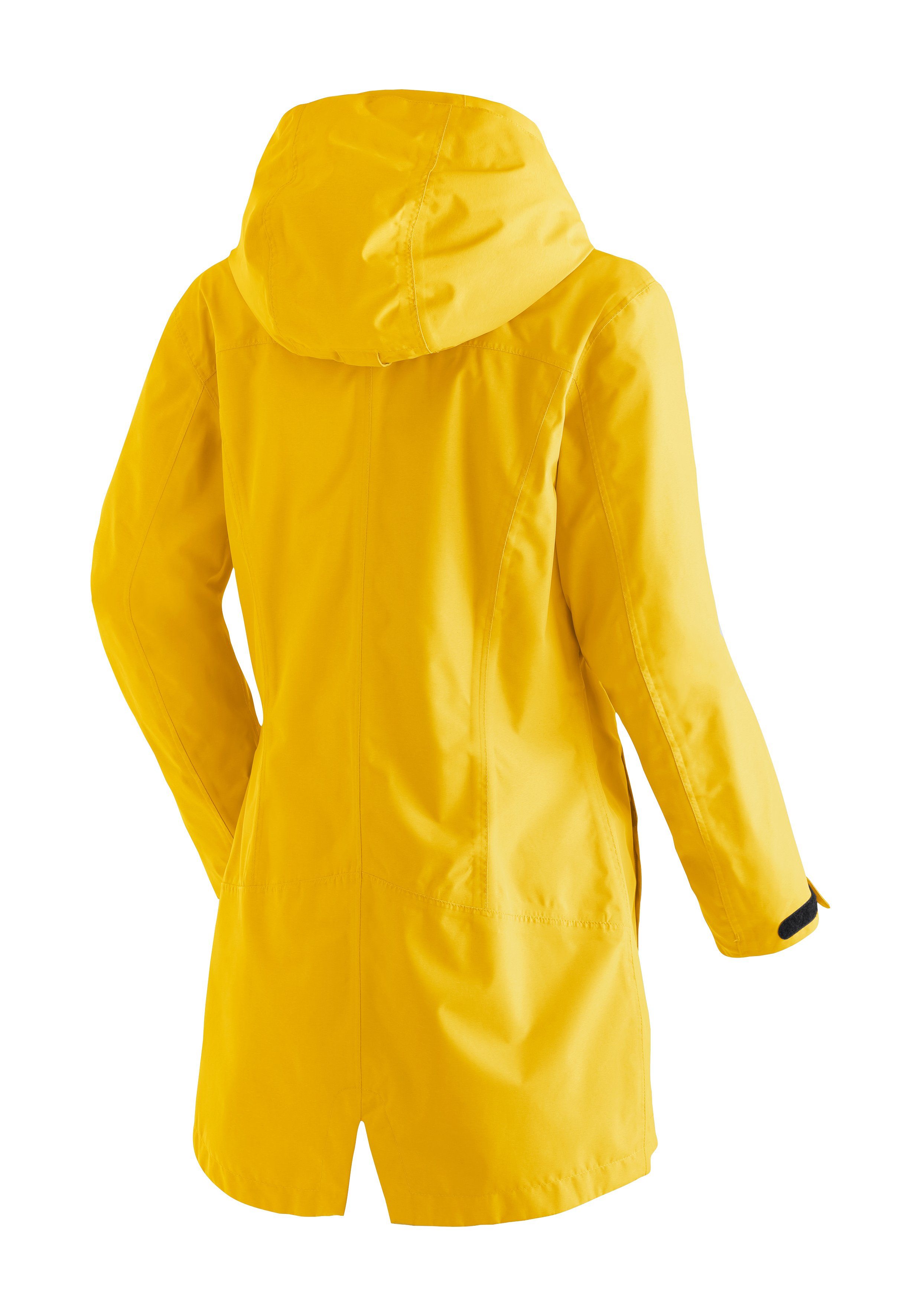 Perdura Sports W mit gelb vollem Wetterschutz Mantel Coat Modischer Funktionsjacke Maier