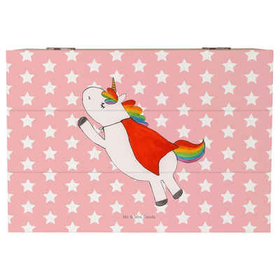 Mr. & Mrs. Panda Dekokiste 22 x 15 cm Einhorn Super - Rot Pastell - Geschenk, Einhörner, Aufbewa (1 St), Stilvolles Design