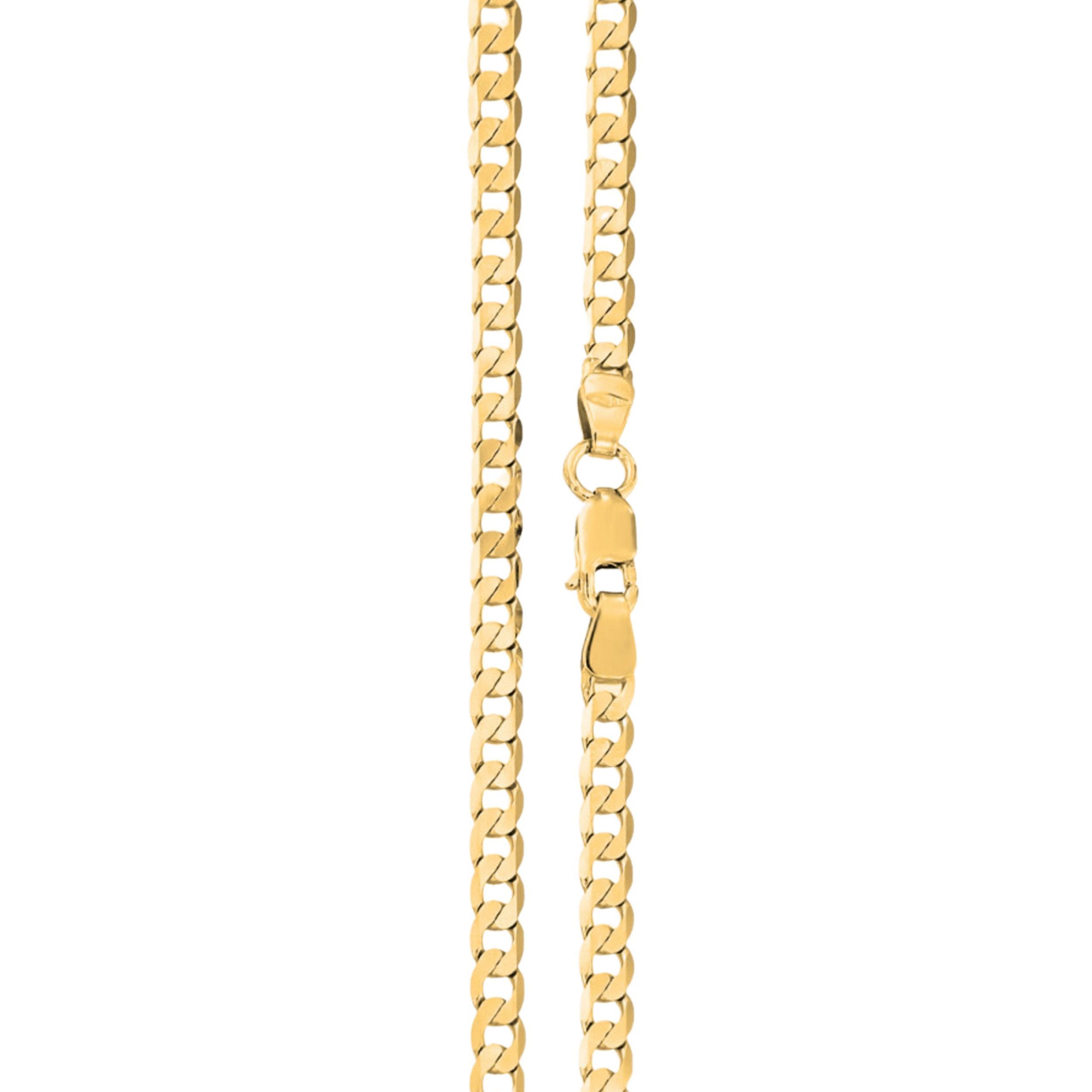 GOLDKLEIN Goldkette 14 Karat 585 Echtgold Gold Stil Panzerkette 40cm - 55cm Halskette - Damen Herren mit Schmuckbox - Sale 31.10.2026 – Bild 2 von 4