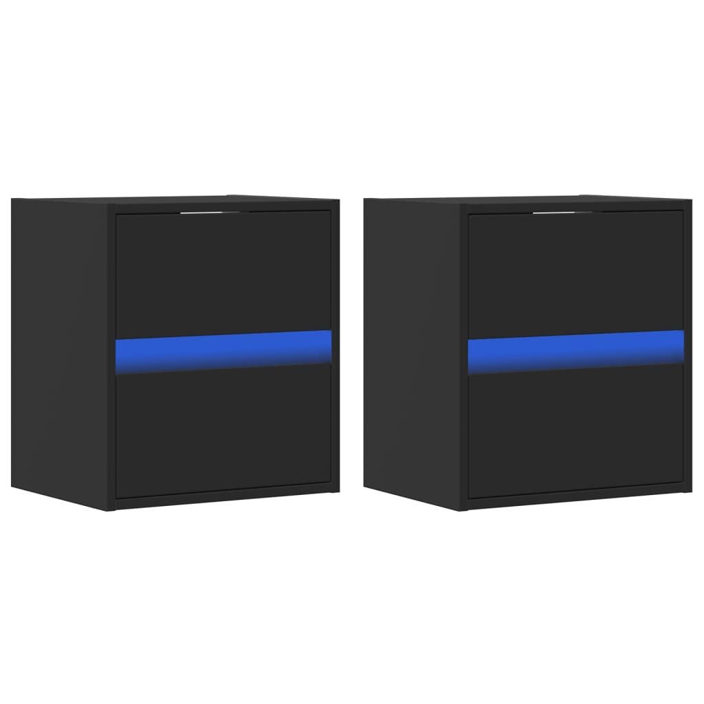vidaXL TV-Wand TV-Wandschränke mit LED-Beleuchtung 2 günstig online kaufen