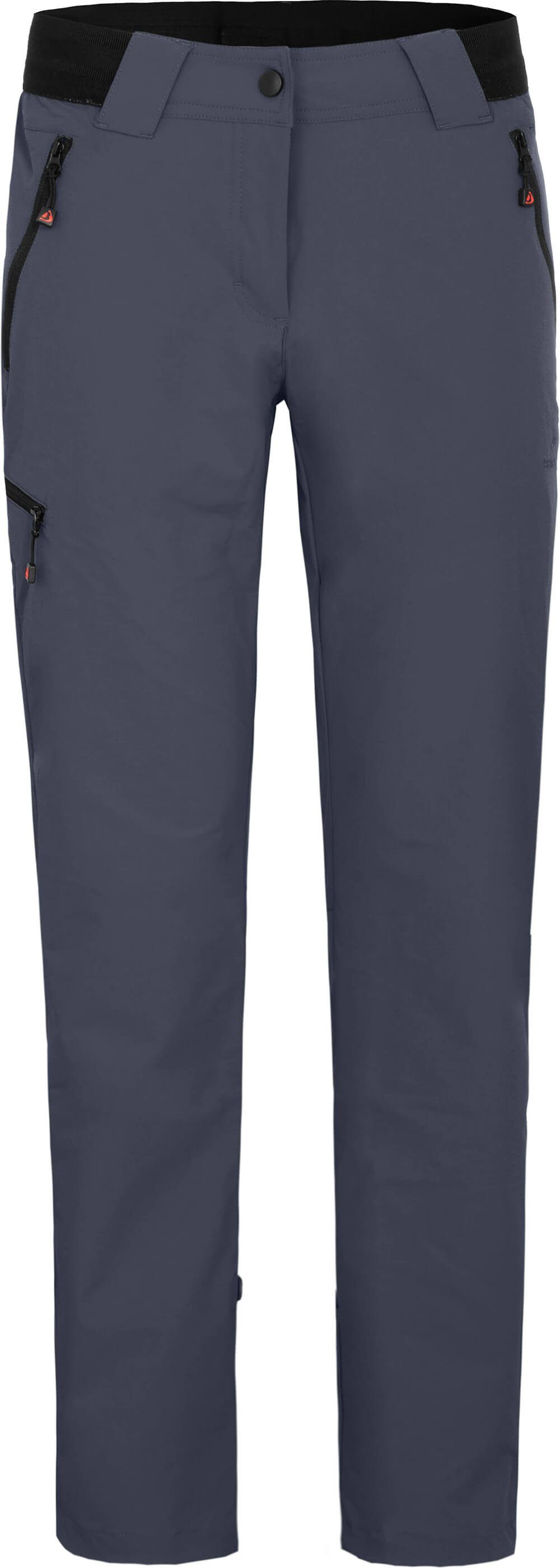 Bergson Outdoorhose VIDAA COMFORT Damen Wanderhose, leicht, strapazierfähig, Kurzgrößen, grau/blau