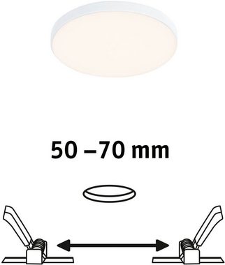 Paulmann LED Einbauleuchte Veluna VariFit Edge IP44 rund 90mm 450lm 3000K Weiß dimmbar, LED fest integriert, Warmweiß, LED Einbaupanel IP44 rund 90mm 450lm 3000K Weiß dimmbar