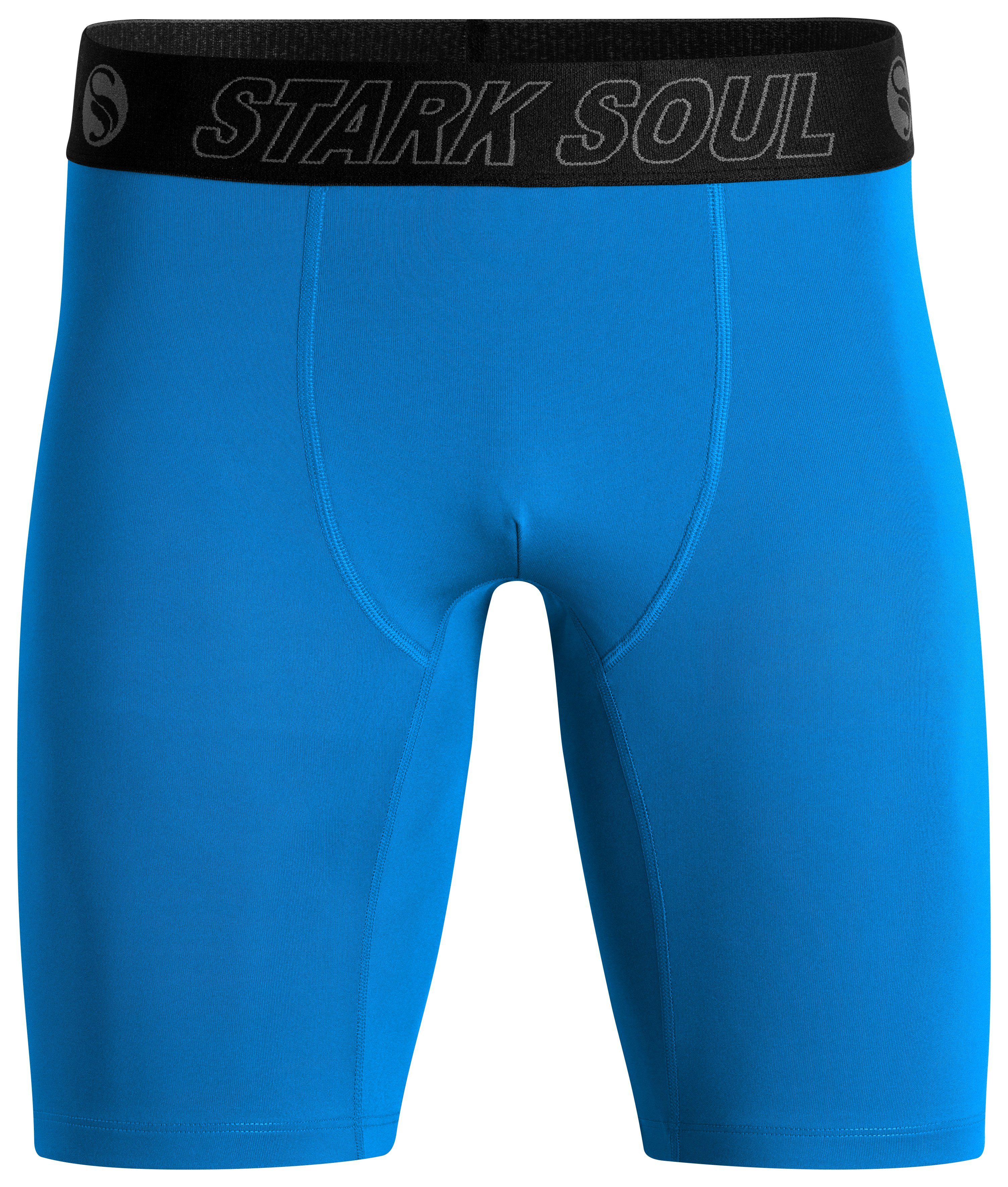 Stark Soul® Funktionsshorts Compression Short - Kompressionshose kurz mit elastischem Bund Blau | Boxshorts