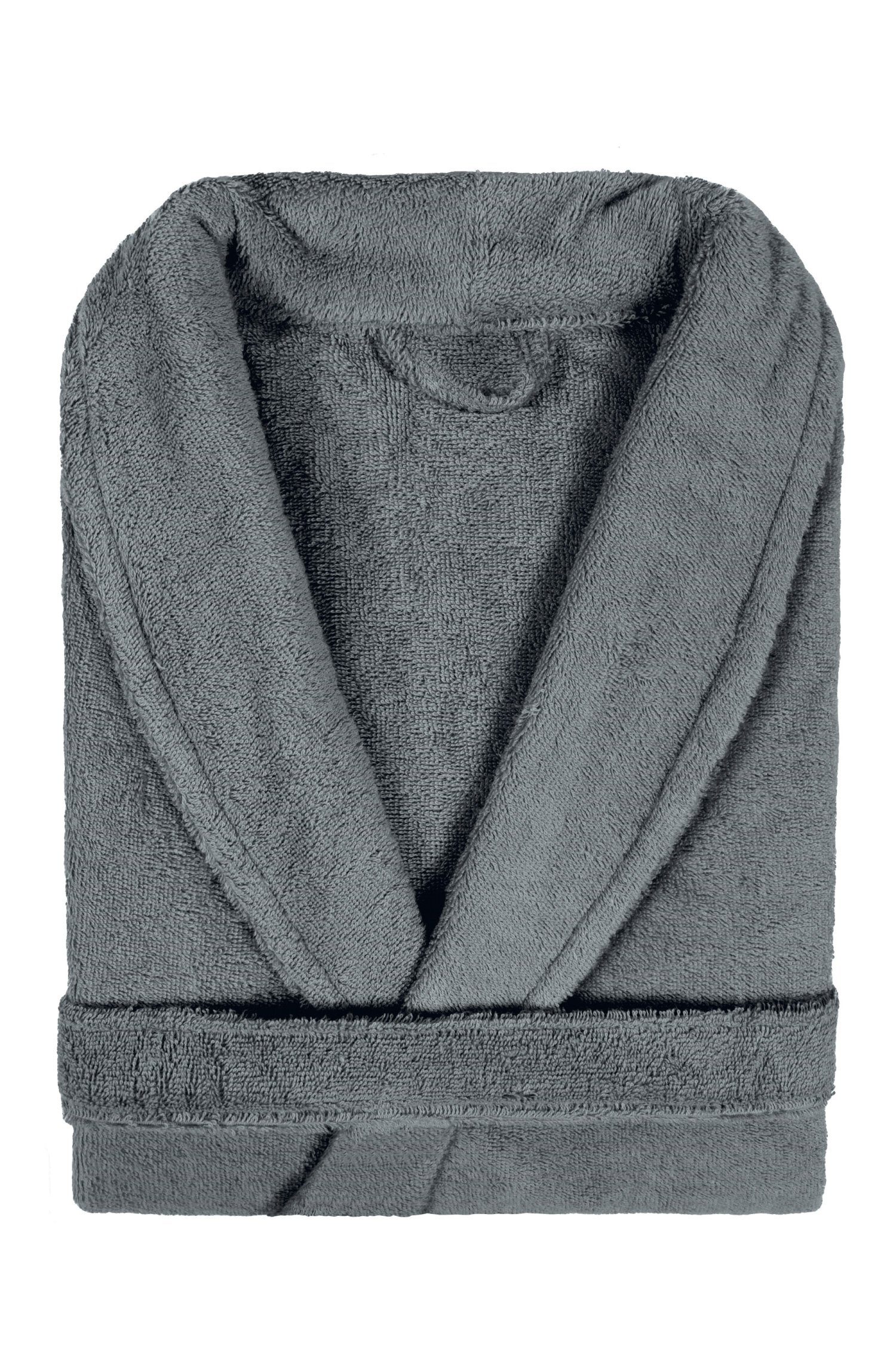 Lasa Home Unisex-Bademantel, Langform, Baumwolle, Schalkragen, günstig online kaufen