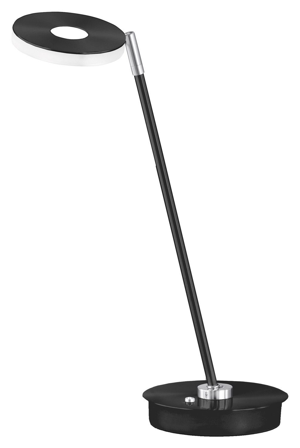 FISCHER & HONSEL LED Tischleuchte DENT, 1-flammig, H 46 cm, Schwarz, Metall, Dimmfunktion, LED fest integriert, Neutralweiß, Tageslichtweiß, Warmweiß, Touchsensor