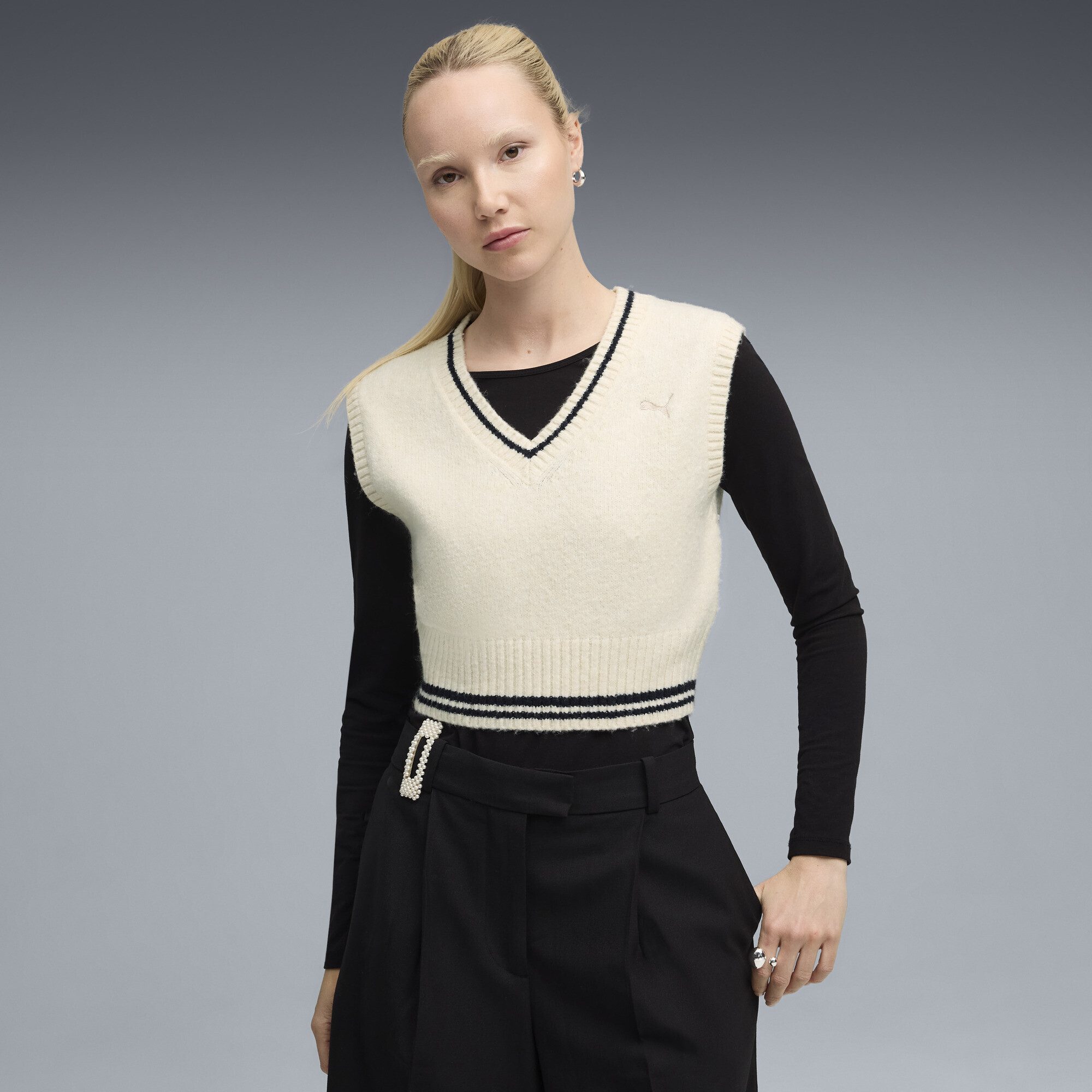 PUMA Strickjacke Premium Essentials Pullunder Damen günstig online kaufen