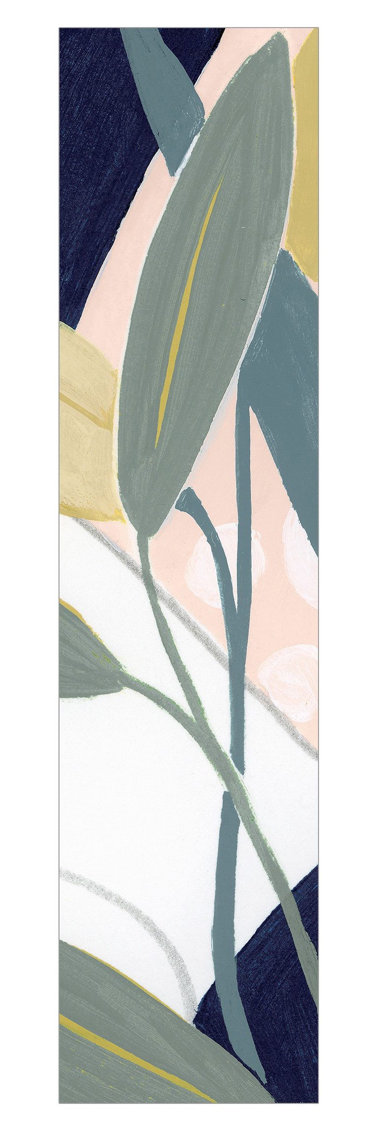 Bilderdepot24 Schiebegardine modern Flächenvorhang blickdicht Tropische Blumen Nacht (1 St), halbtransparent, Wohnzimmer große Flächengardine lichtdurchlässig für Klemm-System