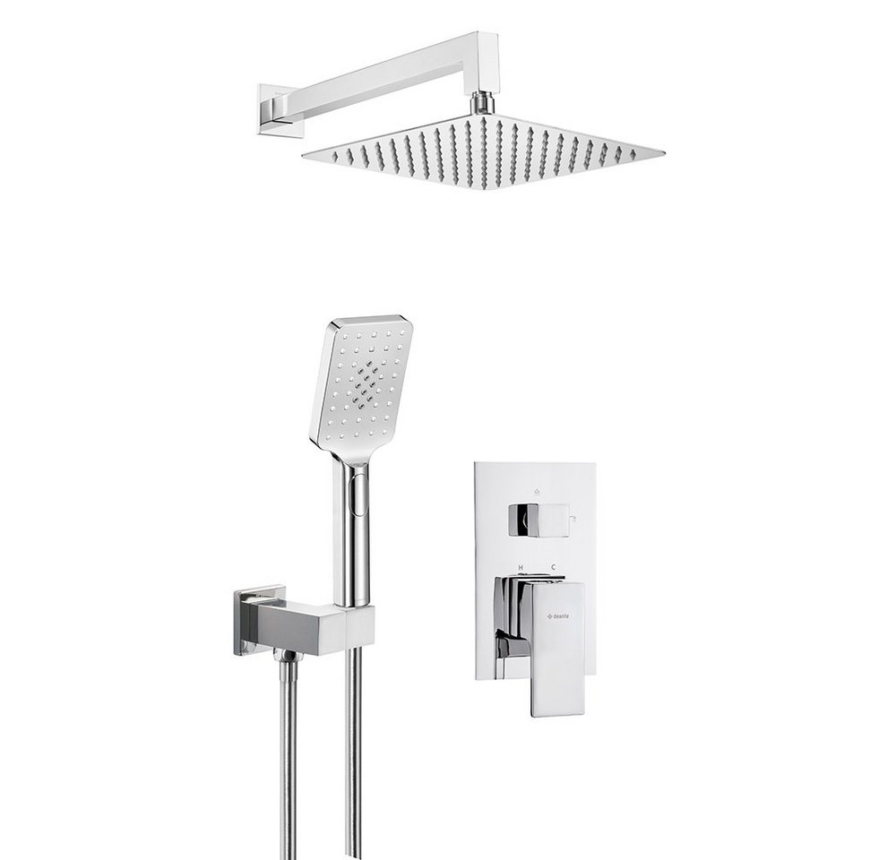 Thumbnail - Lomadox Badarmatur DEANTE-30 Badezimmer Set modern Armatur, Duschsystem und Zubehör in Chrom