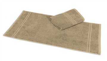 aurora Objektwäsche Badetücher Handtuch Set Rio 6-teilig beige Premium Qualität 100% Baumwolle, Baumwolle