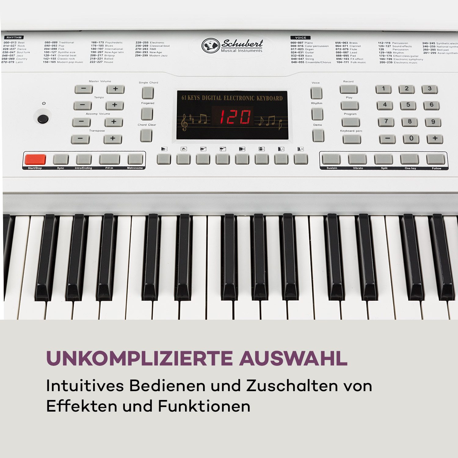 Schubert Entertainer-Keyboard Etude 61 MK II Keyboard
