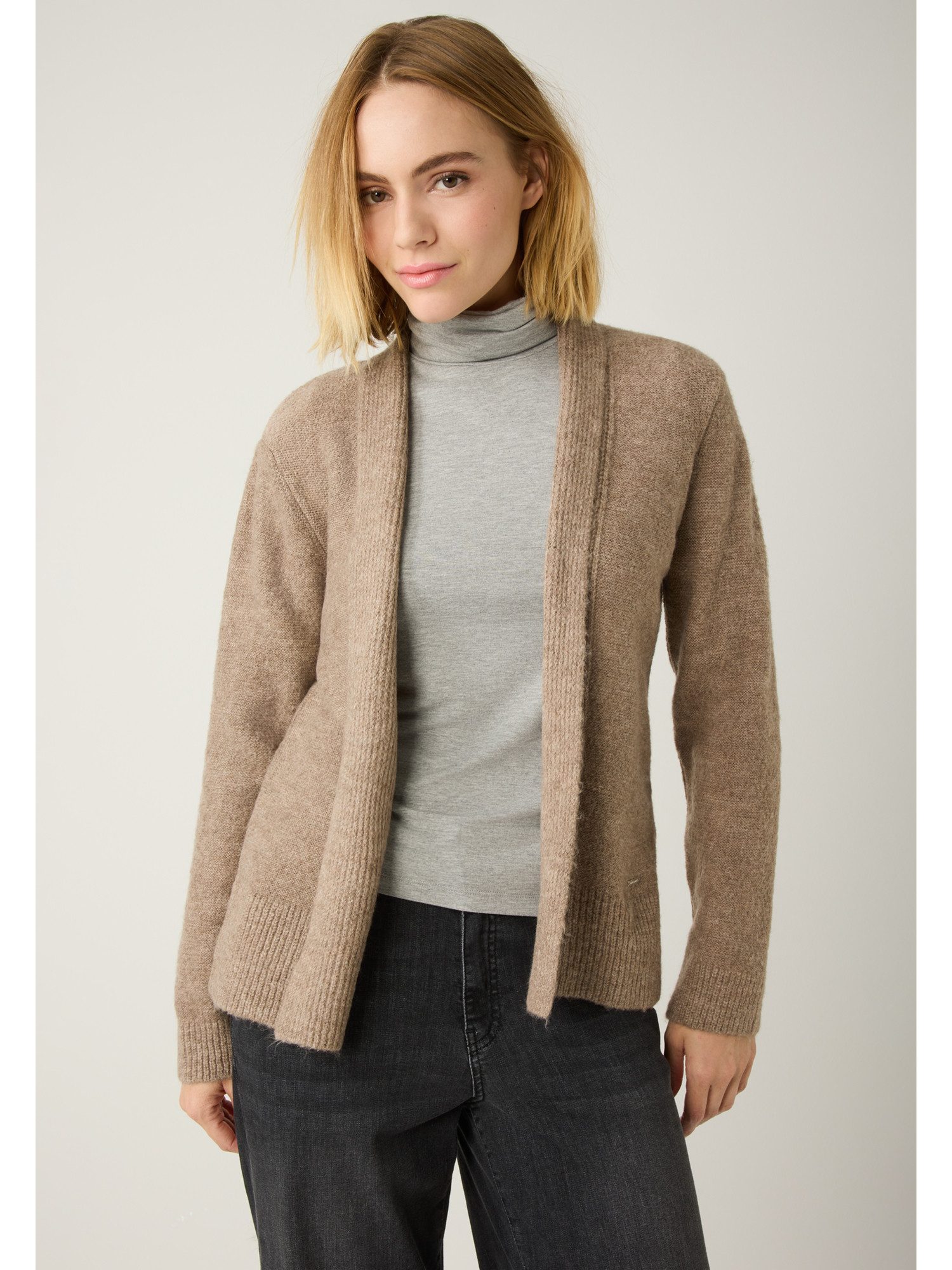 MORE&MORE Strickjacke Cardigan mit offener Front günstig online kaufen