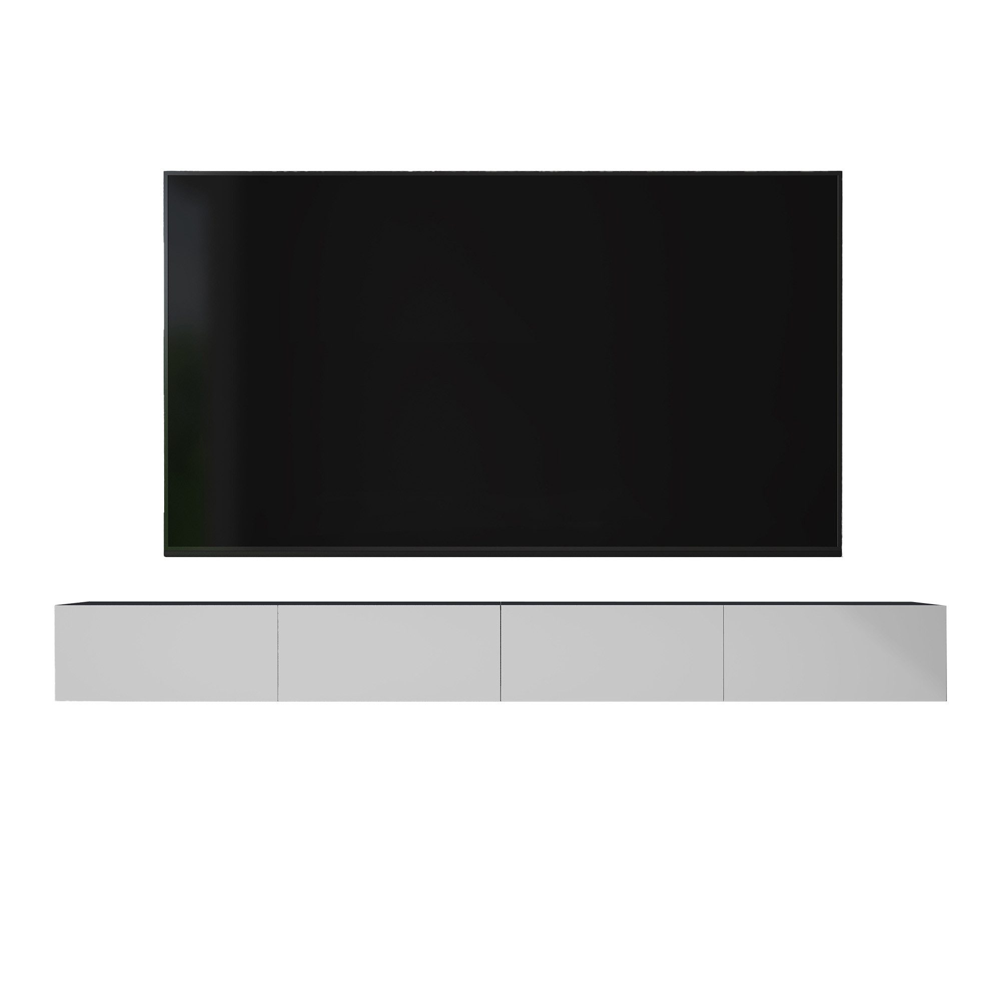 doporro TV-Board TV-schrank Fernsehschrank Low-Board TV-Tisch Wand-hängend F02