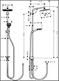 hansgrohe Duschsystem »Crometta S«, Höhe 120,8 cm, 2 Strahlart(en), Set, chrom, Bild 2