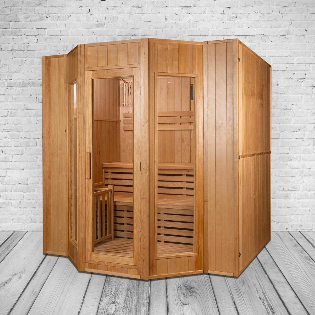 PureHaven Sauna Finnische Sauna Alaska II 175x200x200 cm