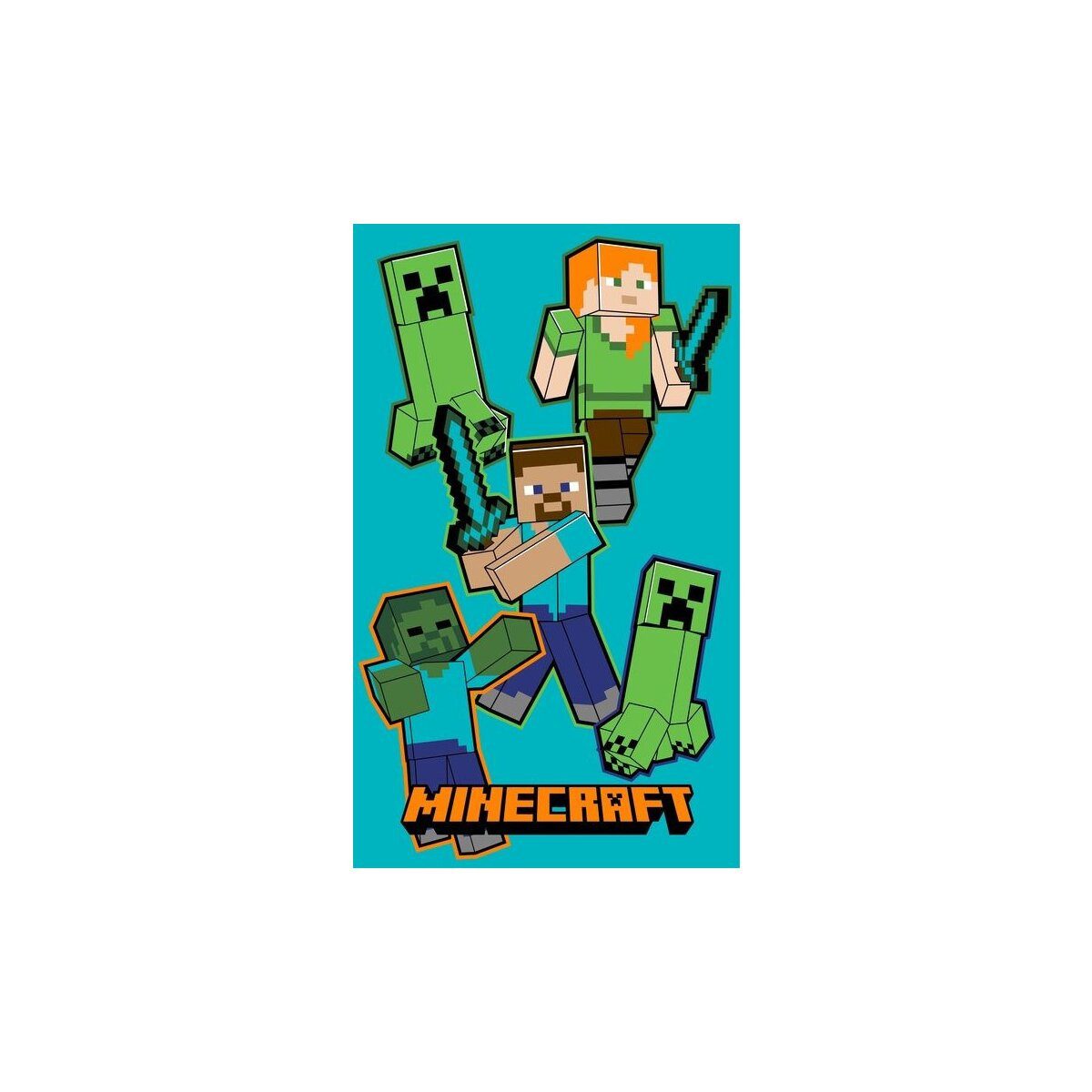Minecraft Handtuch Minecraft Handtuch 30x50cm Crawler Motiv Kinder Gästehan günstig online kaufen