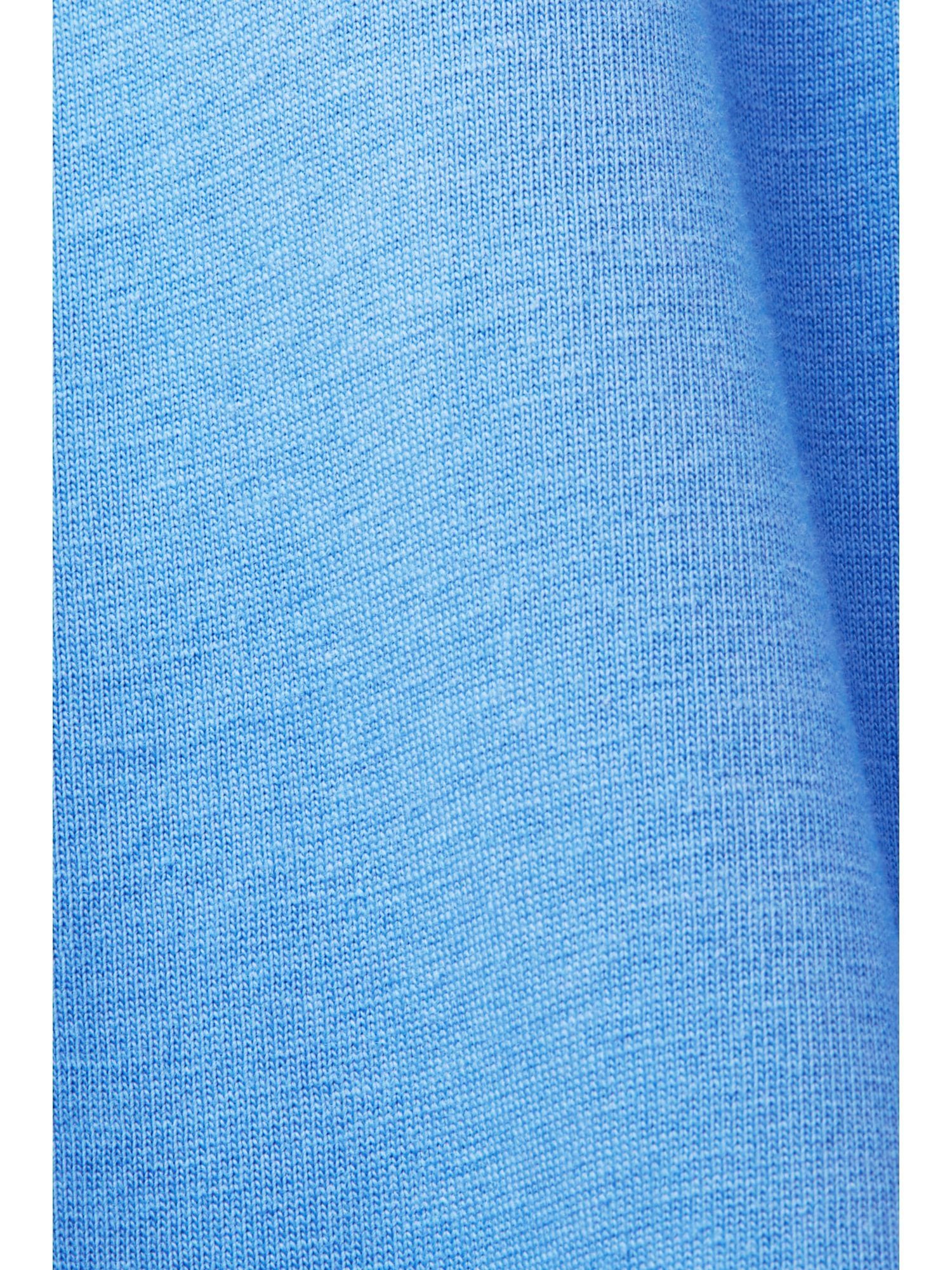 Rundhals-T-Shirt, edc BLUE (1-tlg) % Esprit LIGHT Baumwolle 100 by T-Shirt